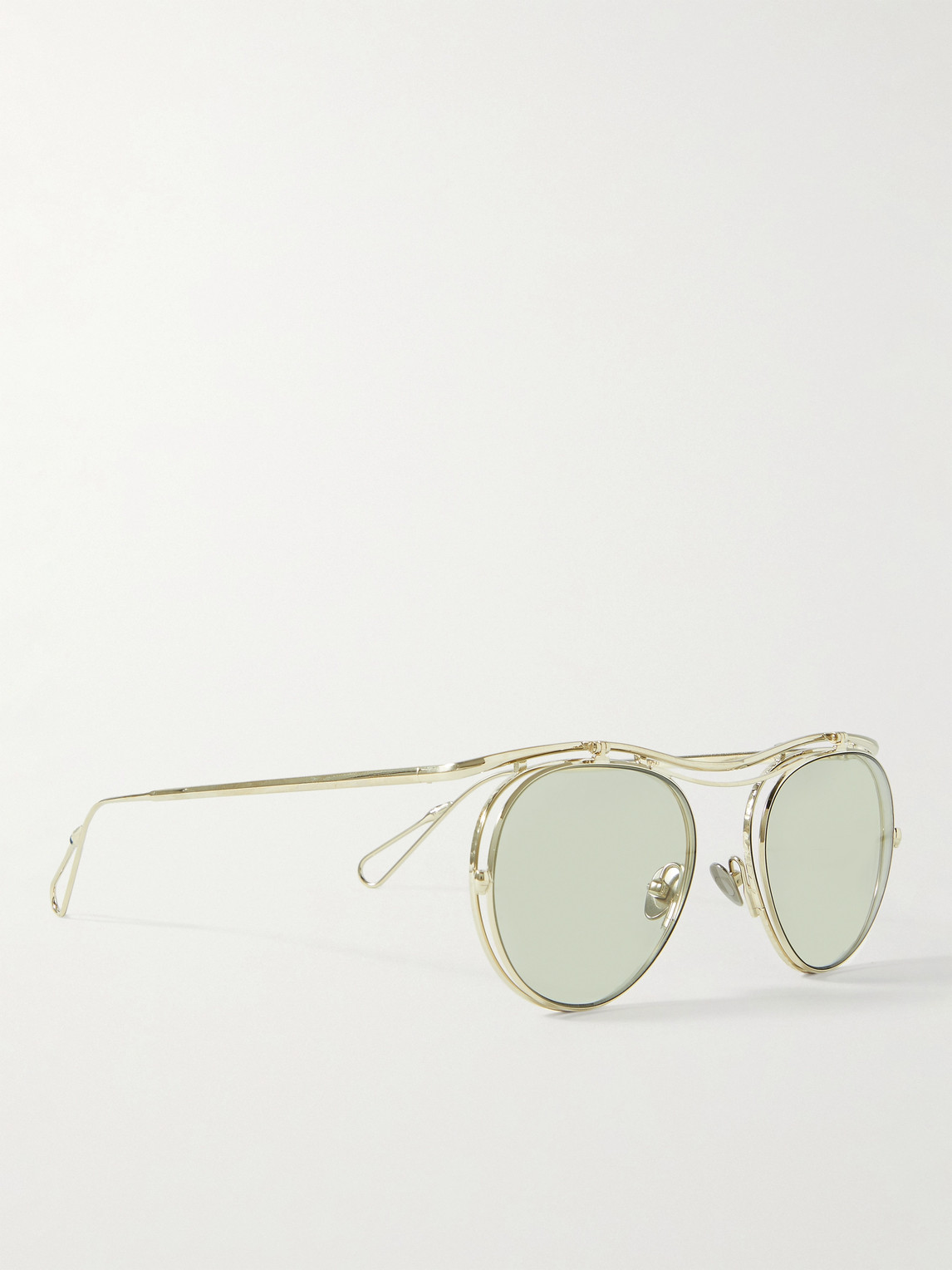 AHLEM BECK AVIATOR-STYLE GOLD-TONE SUNGLASSES