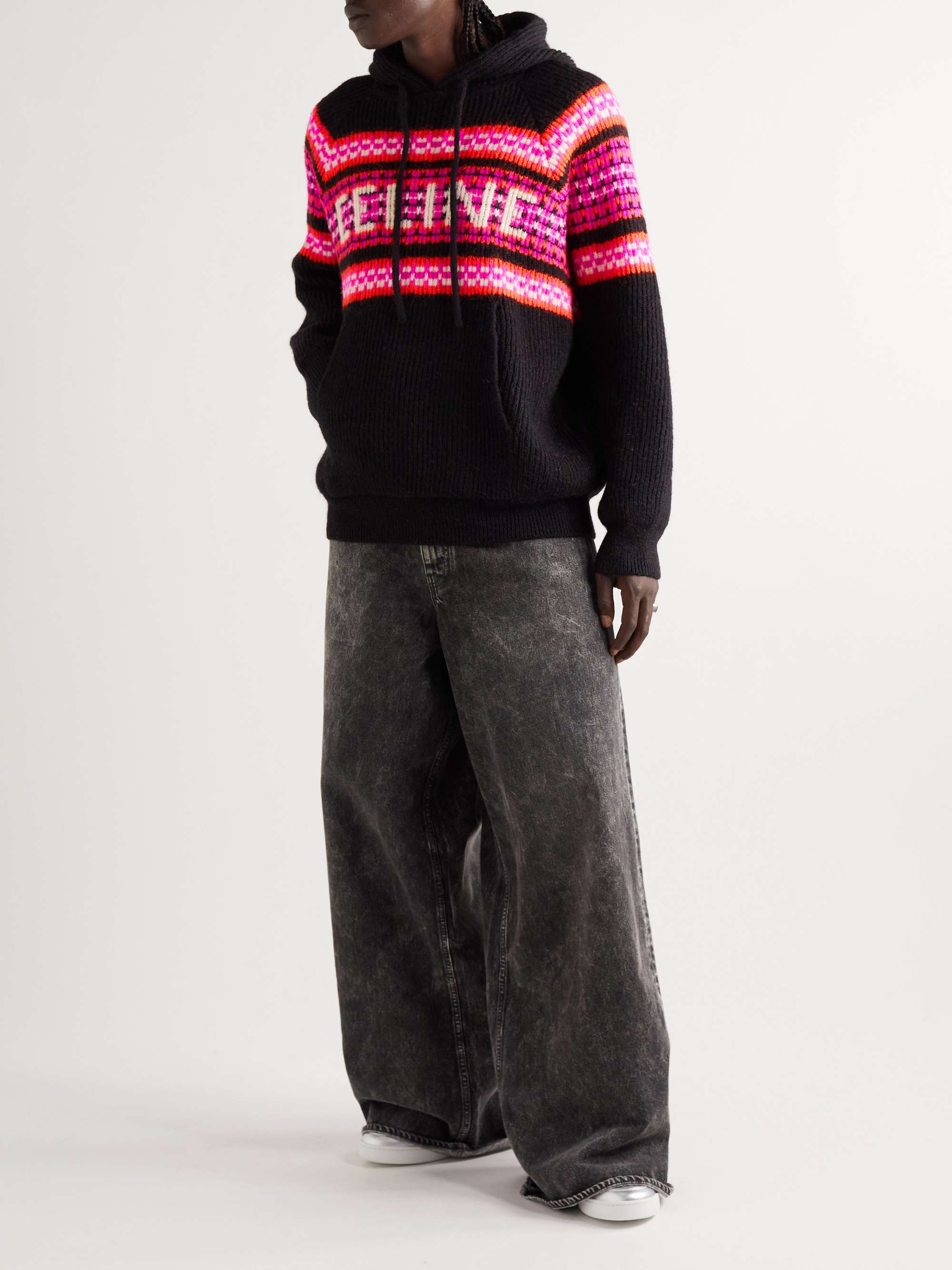 CELINE HOMME Wool-Jacquard Hoodie