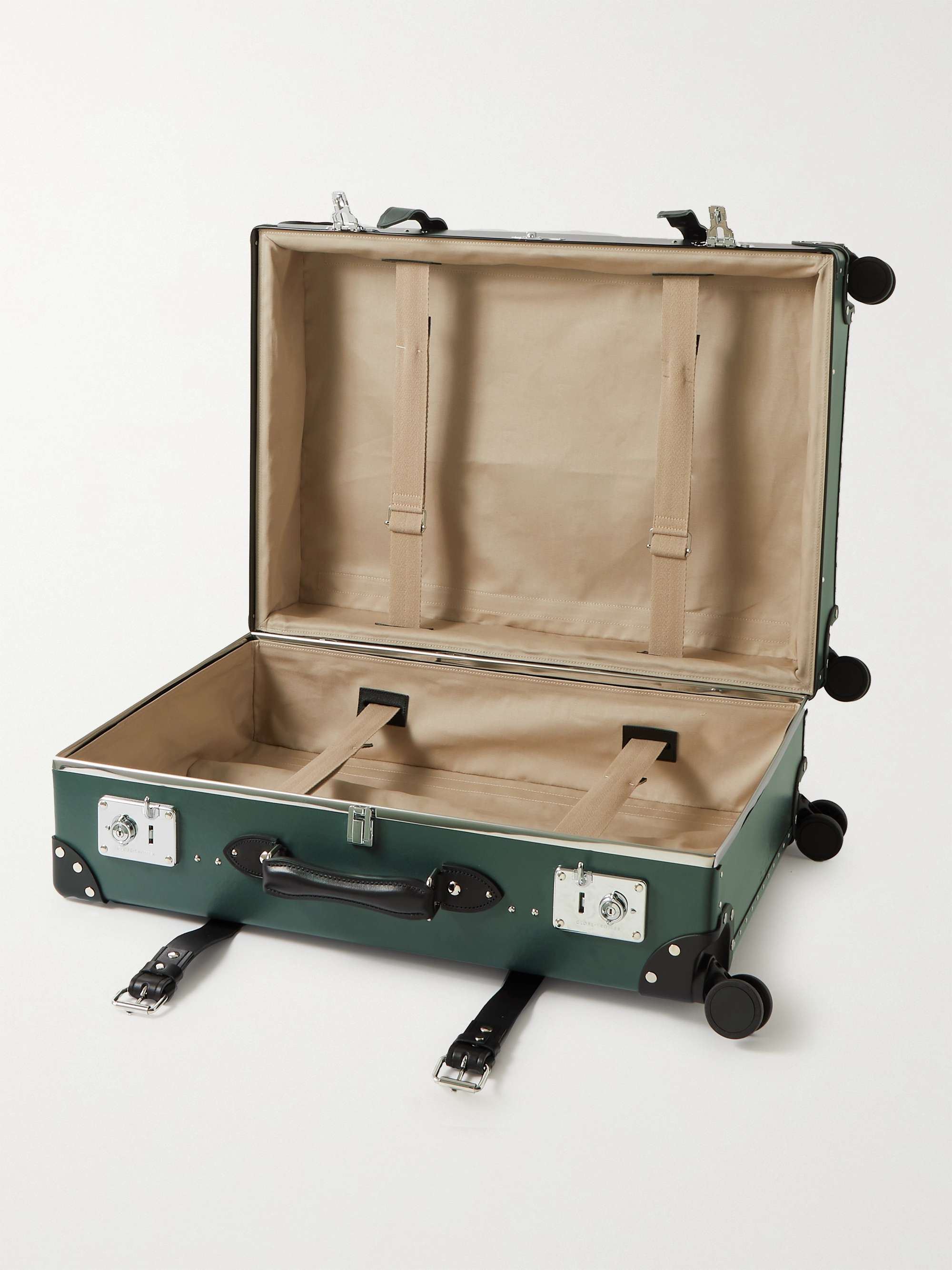 GLOBE-TROTTER + Dr. No Printed Large Check-In Leather-Trimmed Trolley Suitcase