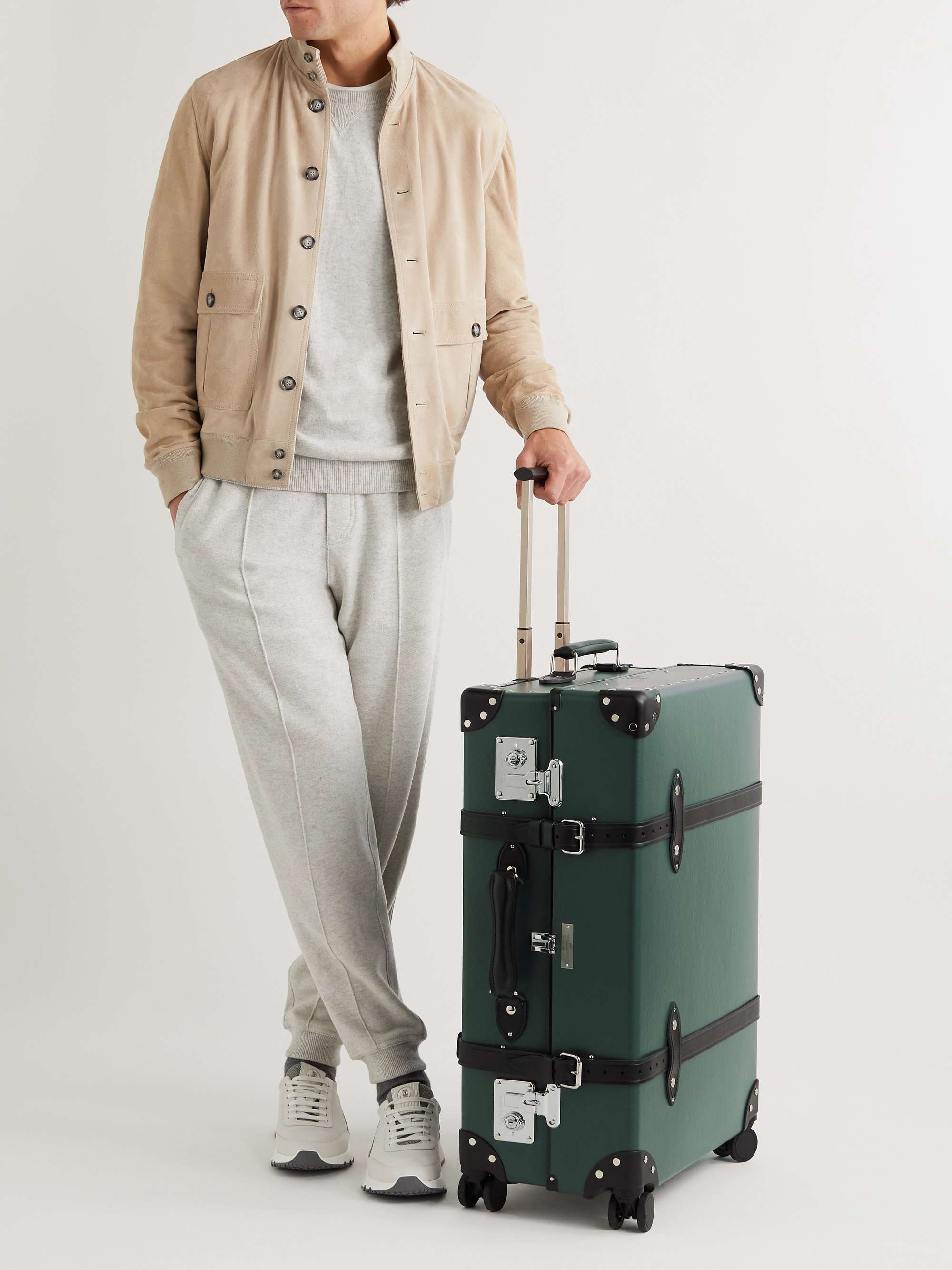 GLOBE-TROTTER + Dr. No Printed Large Check-In Leather-Trimmed Trolley Suitcase