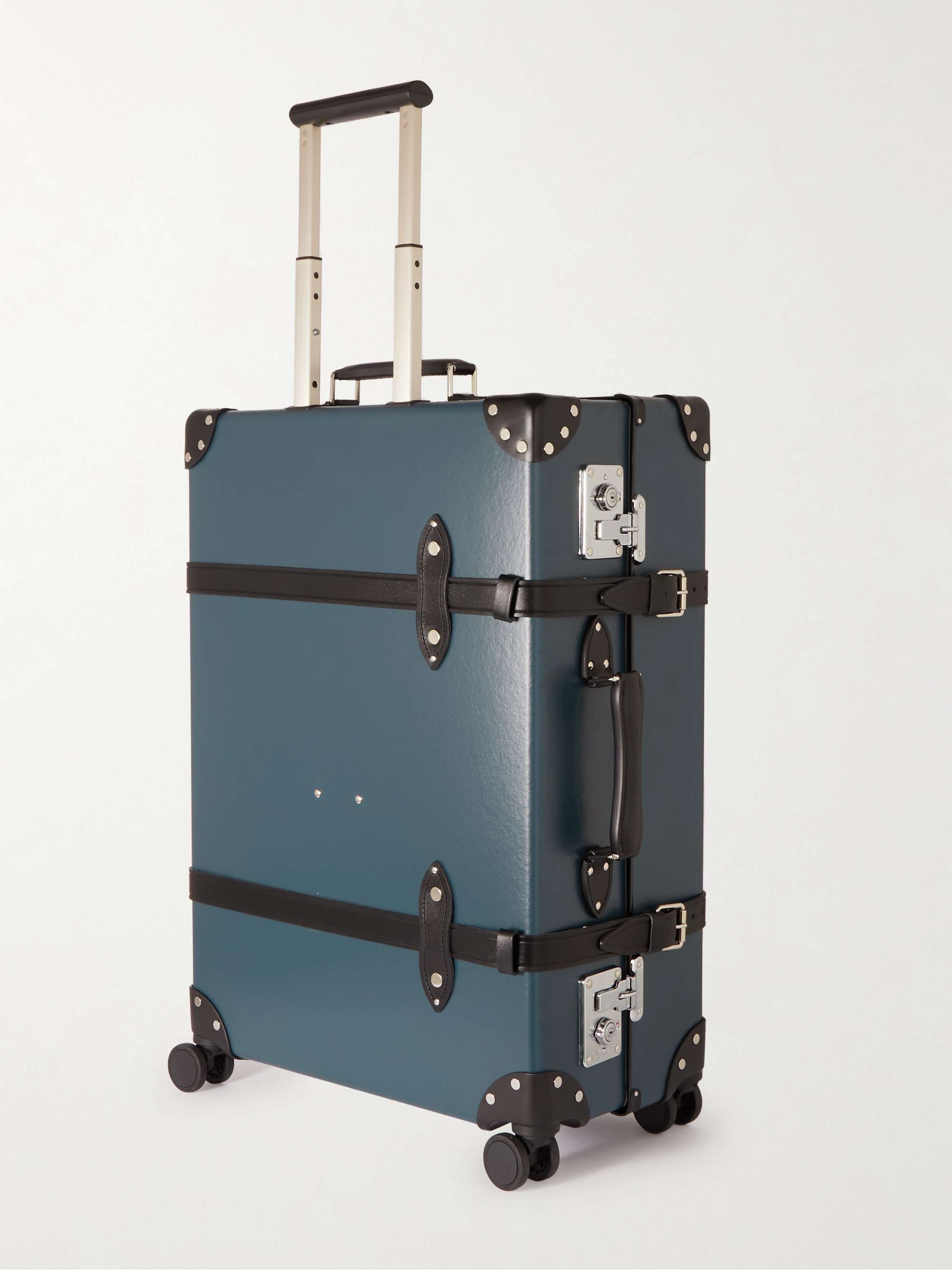 GLOBE-TROTTER + Dr. No Large Check-In Leather-Trimmed Trolley Case