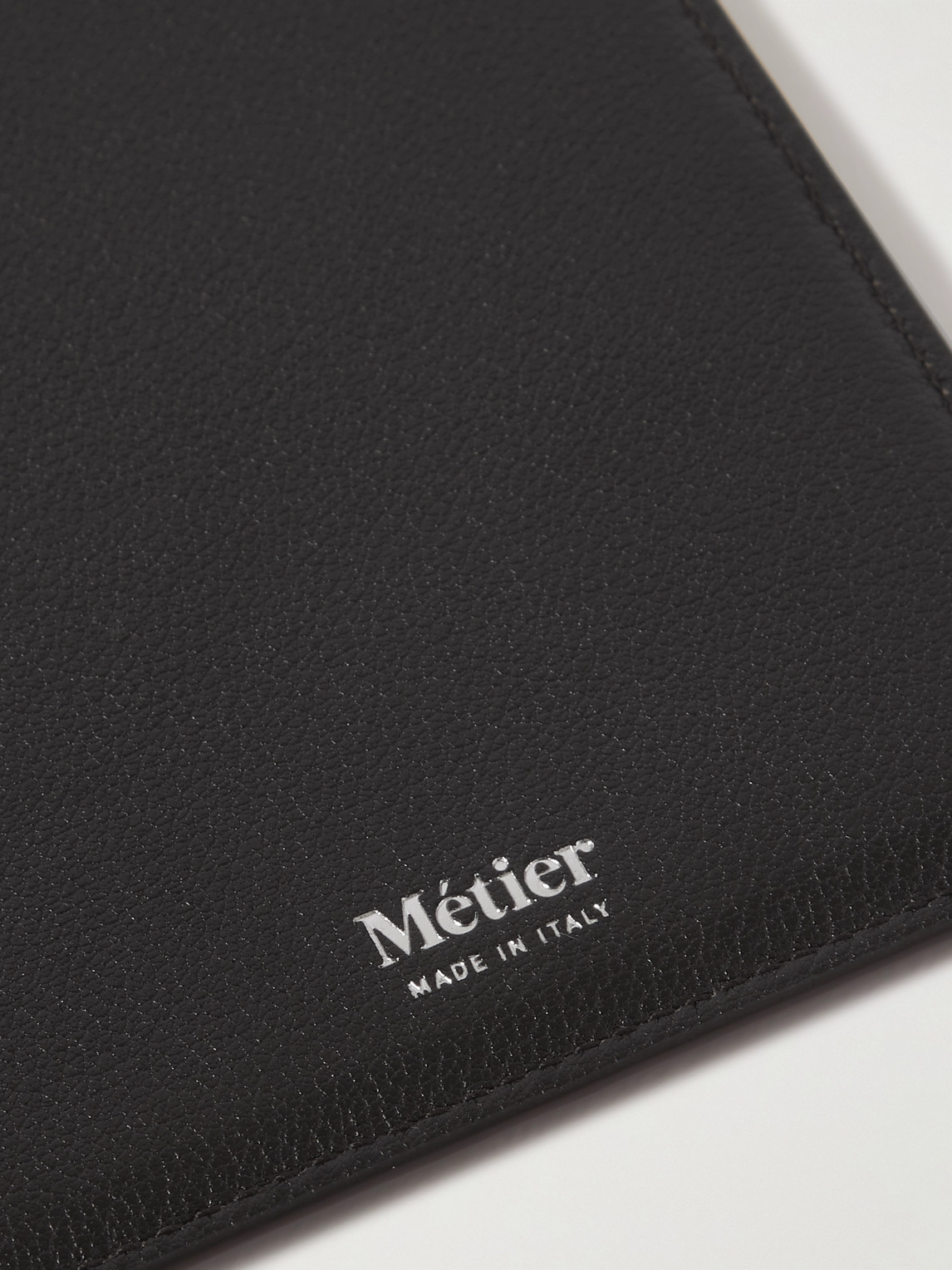 Shop Metier Full-grain Leather Travel Wallet In Black