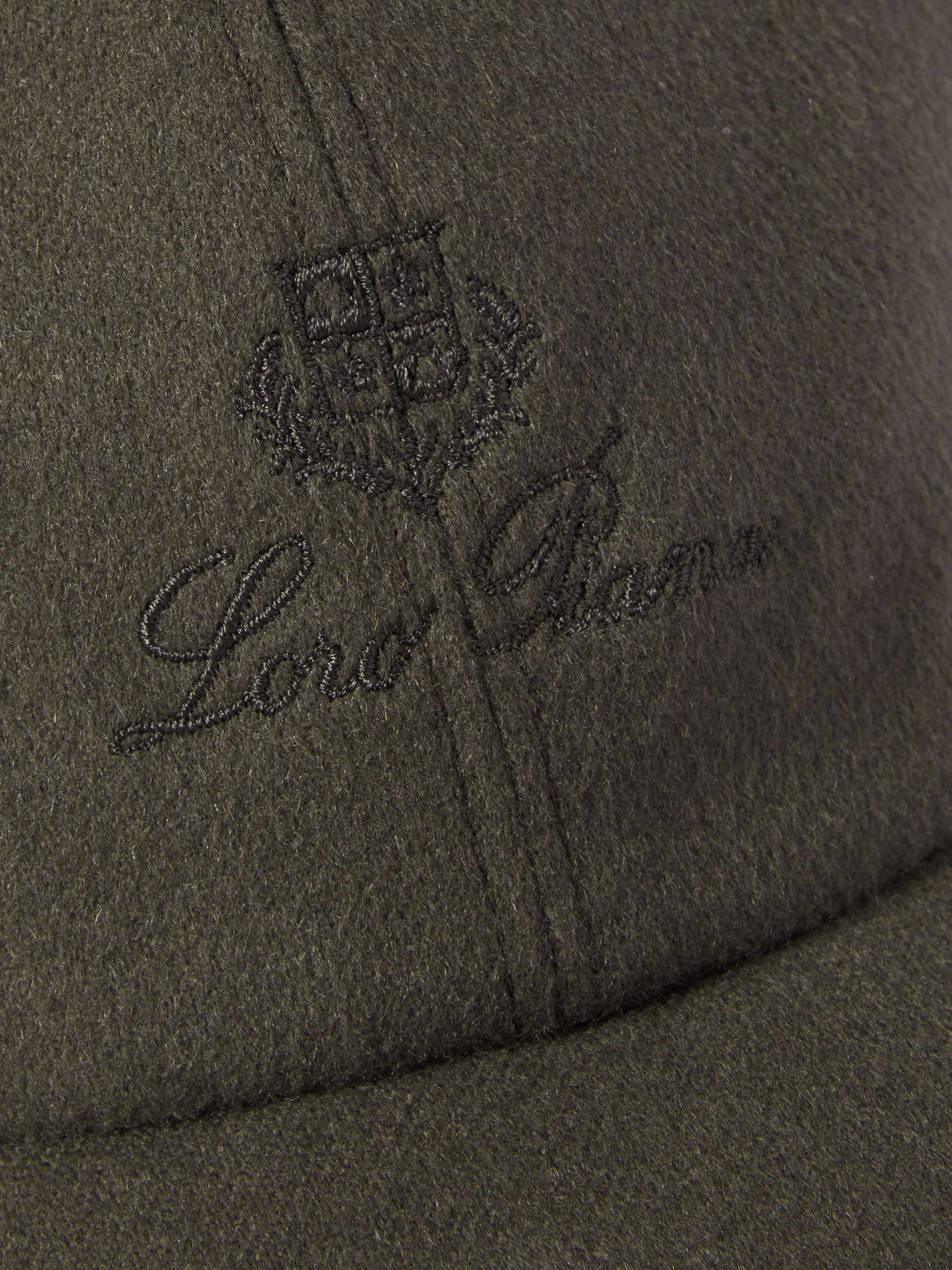 LORO PIANA Logo-Embroidered Storm System® Baby Cashmere Baseball Cap