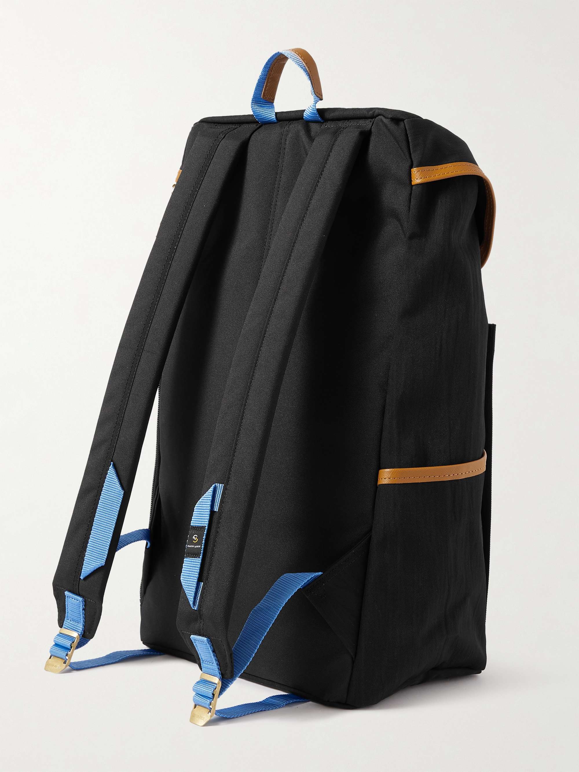 MASTER-PIECE Link Leather-Trimmed Nylon-Twill Backpack
