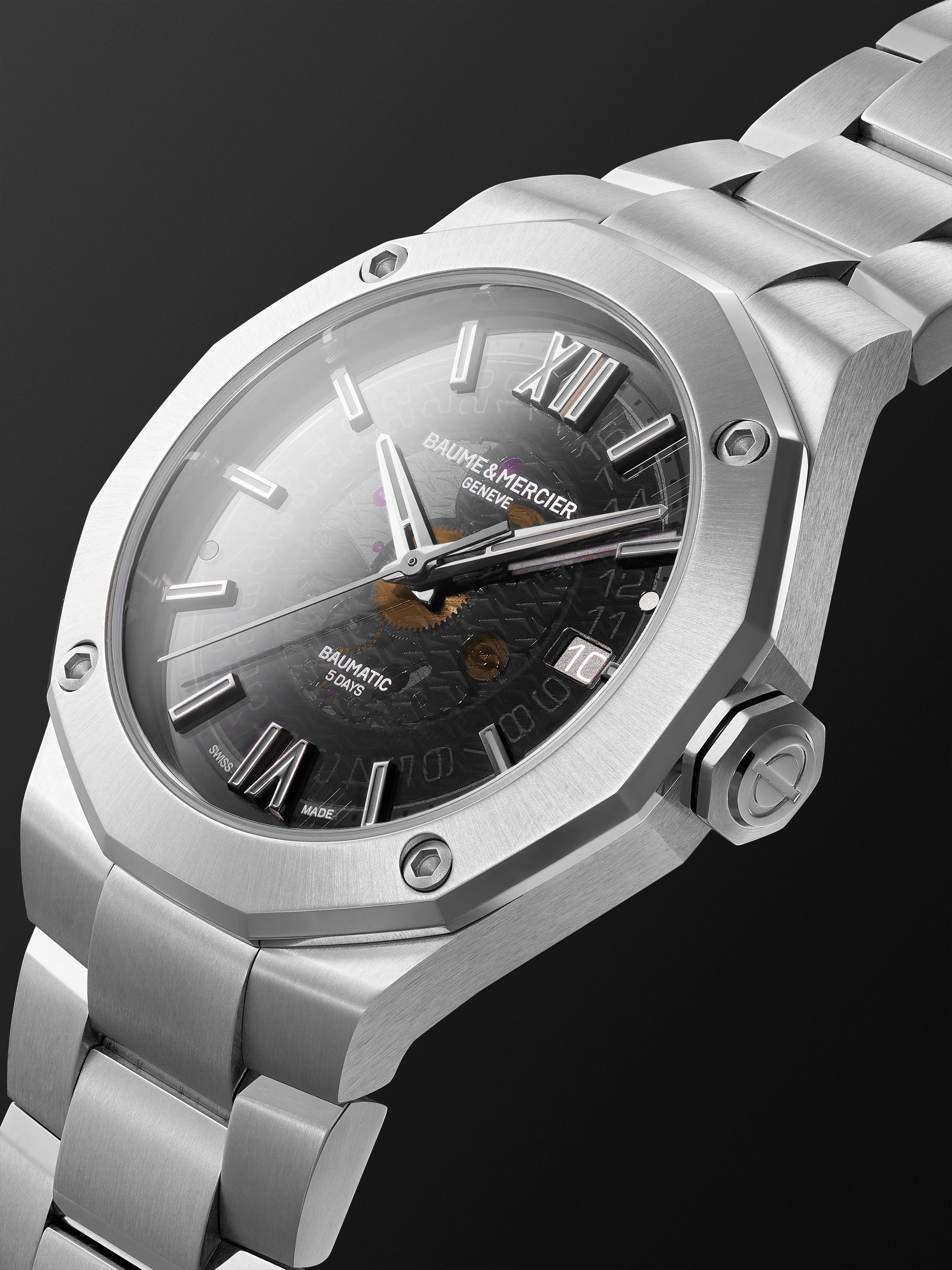 BAUME & MERCIER Riviera Automatic 42mm Stainless Steel Watch, Ref. No. M0A10702