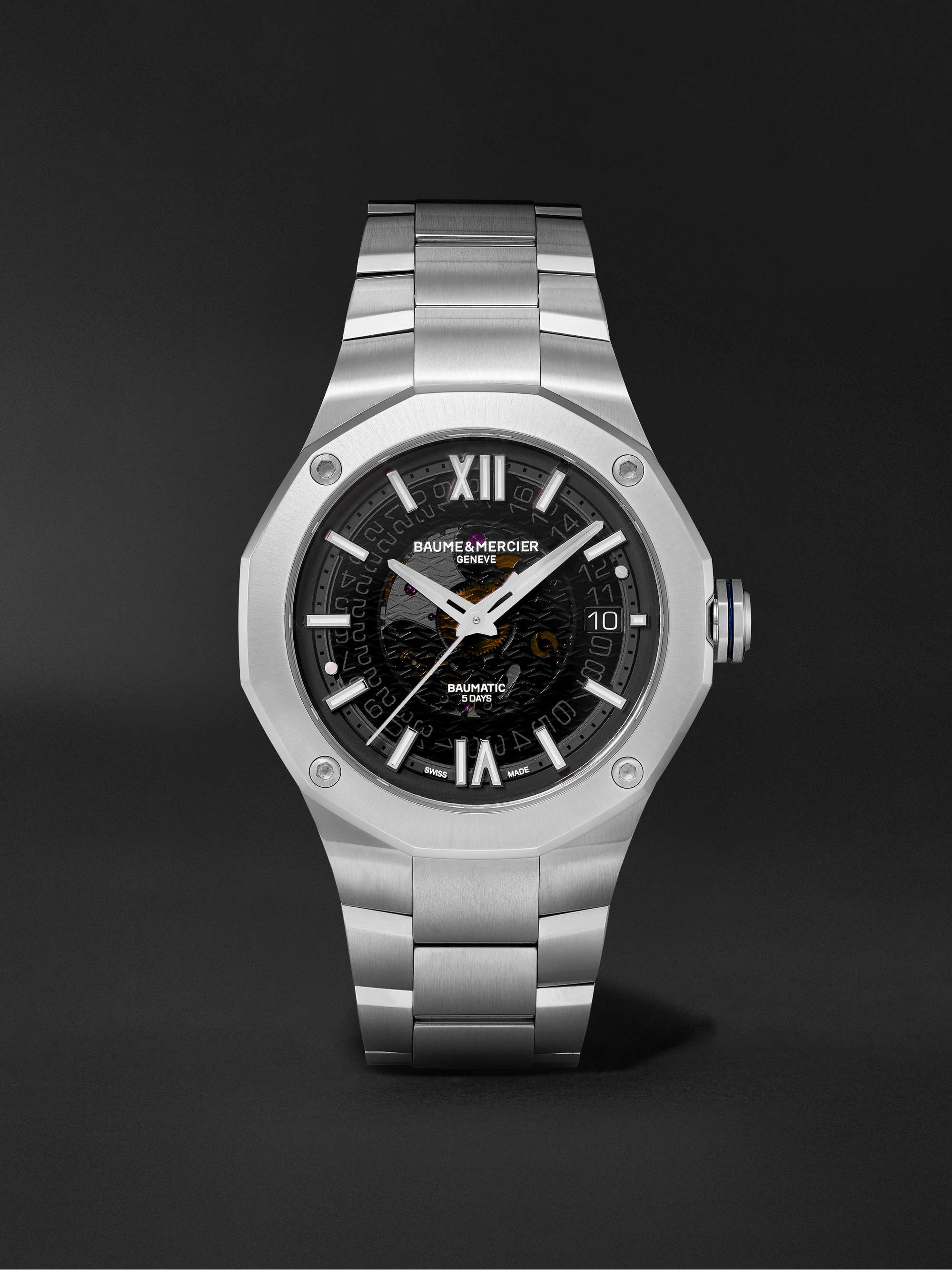Riviera Automatic 39 mm Uhr aus Edelstahl, Ref.-Nr.: 10715 von 