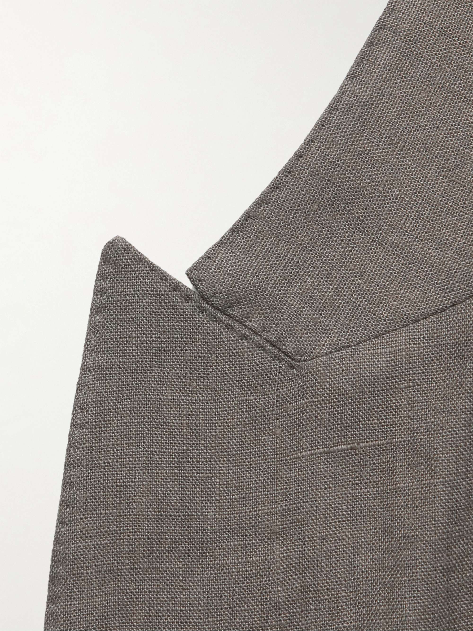 YURI YURI Double-Breasted Linen Blazer