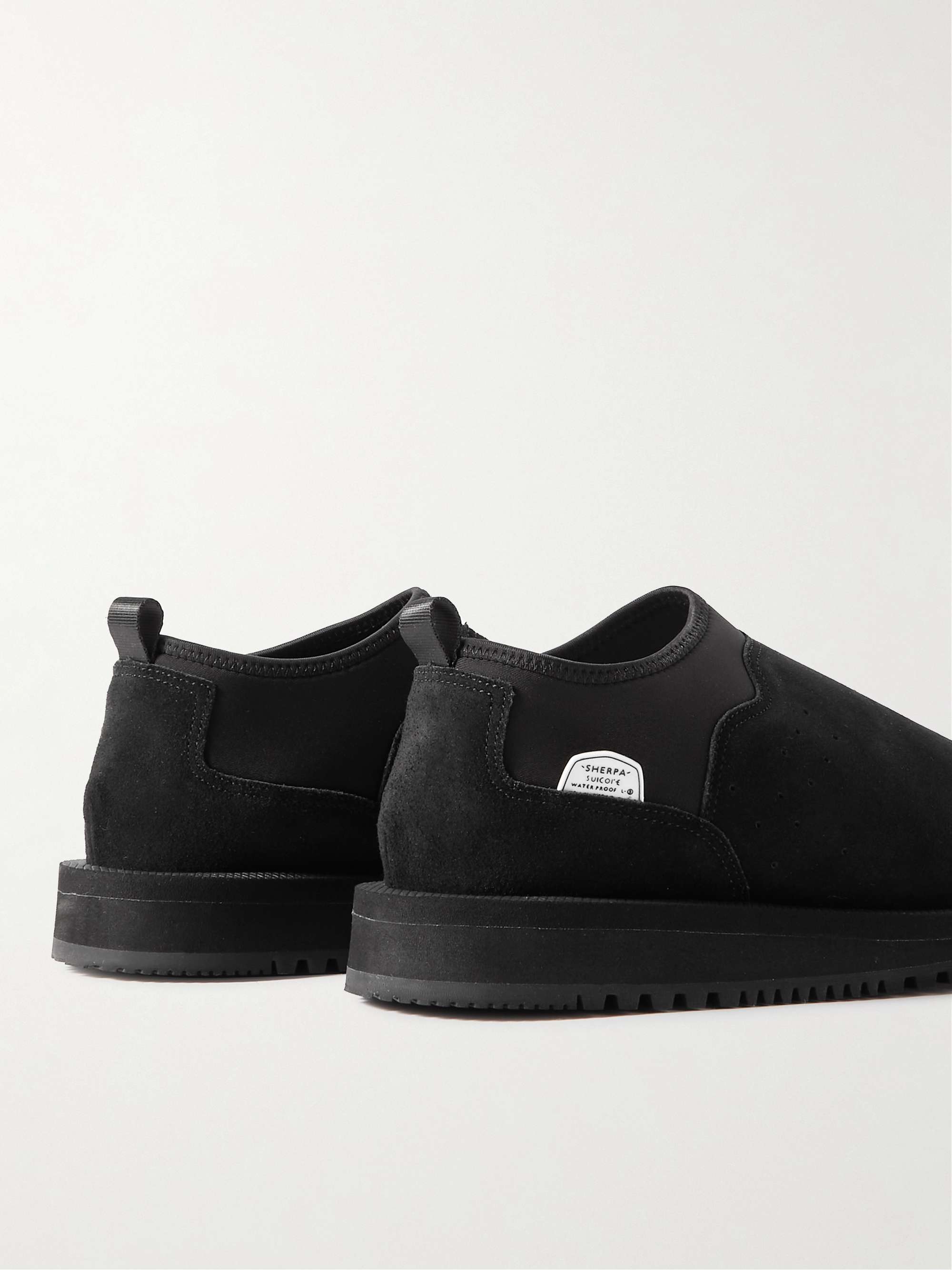 SUICOKE RON-MWPAB-MID Suede and Shell Slippers