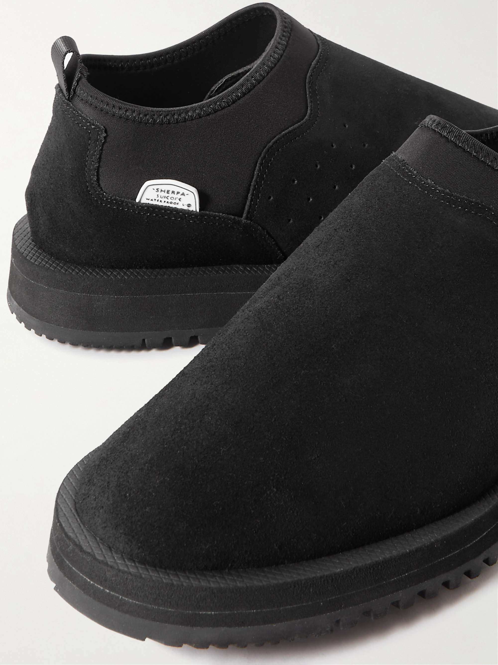 SUICOKE RON-MWPAB-MID Suede and Shell Slippers