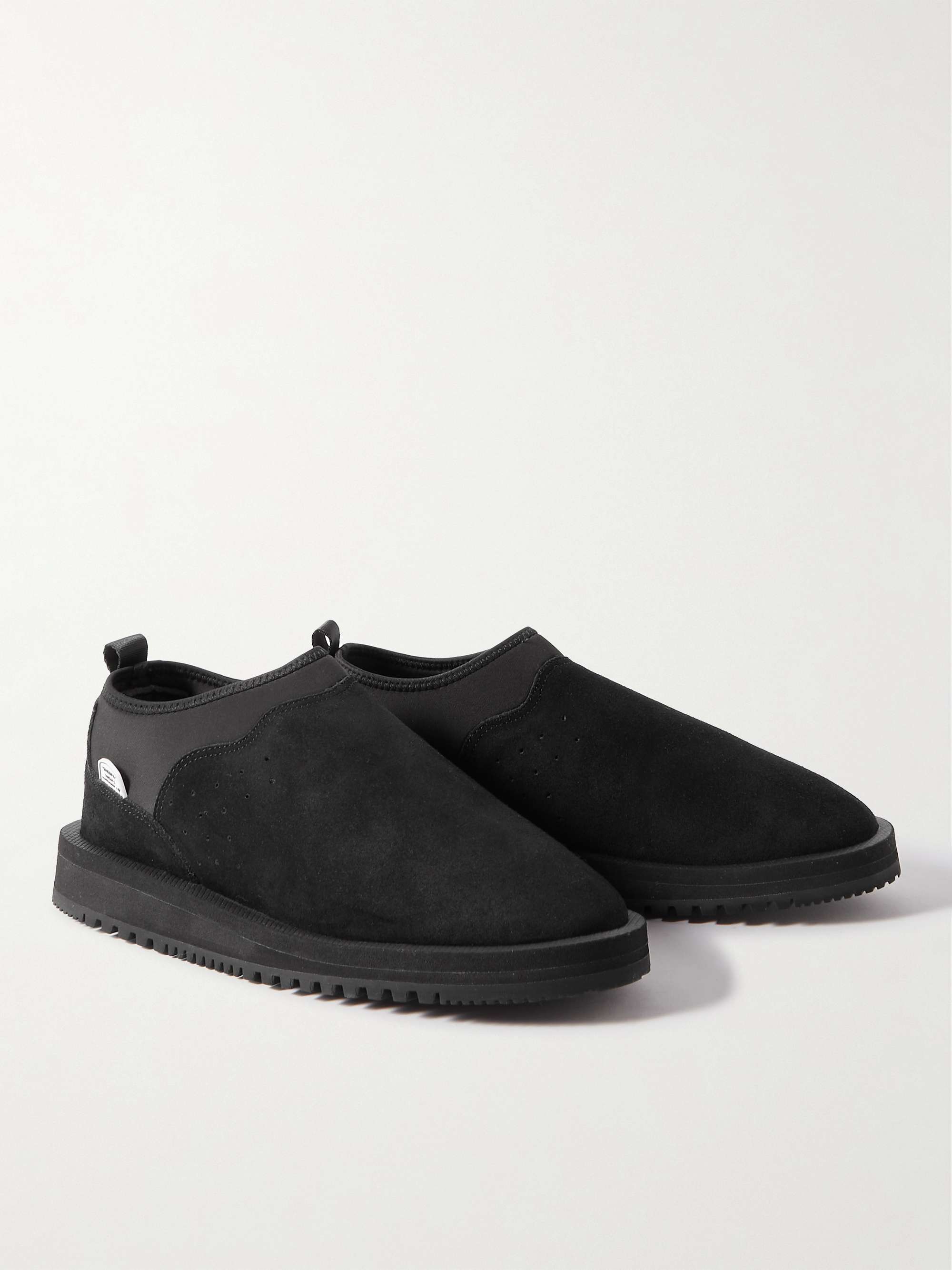 SUICOKE RON-MWPAB-MID Suede and Shell Slippers