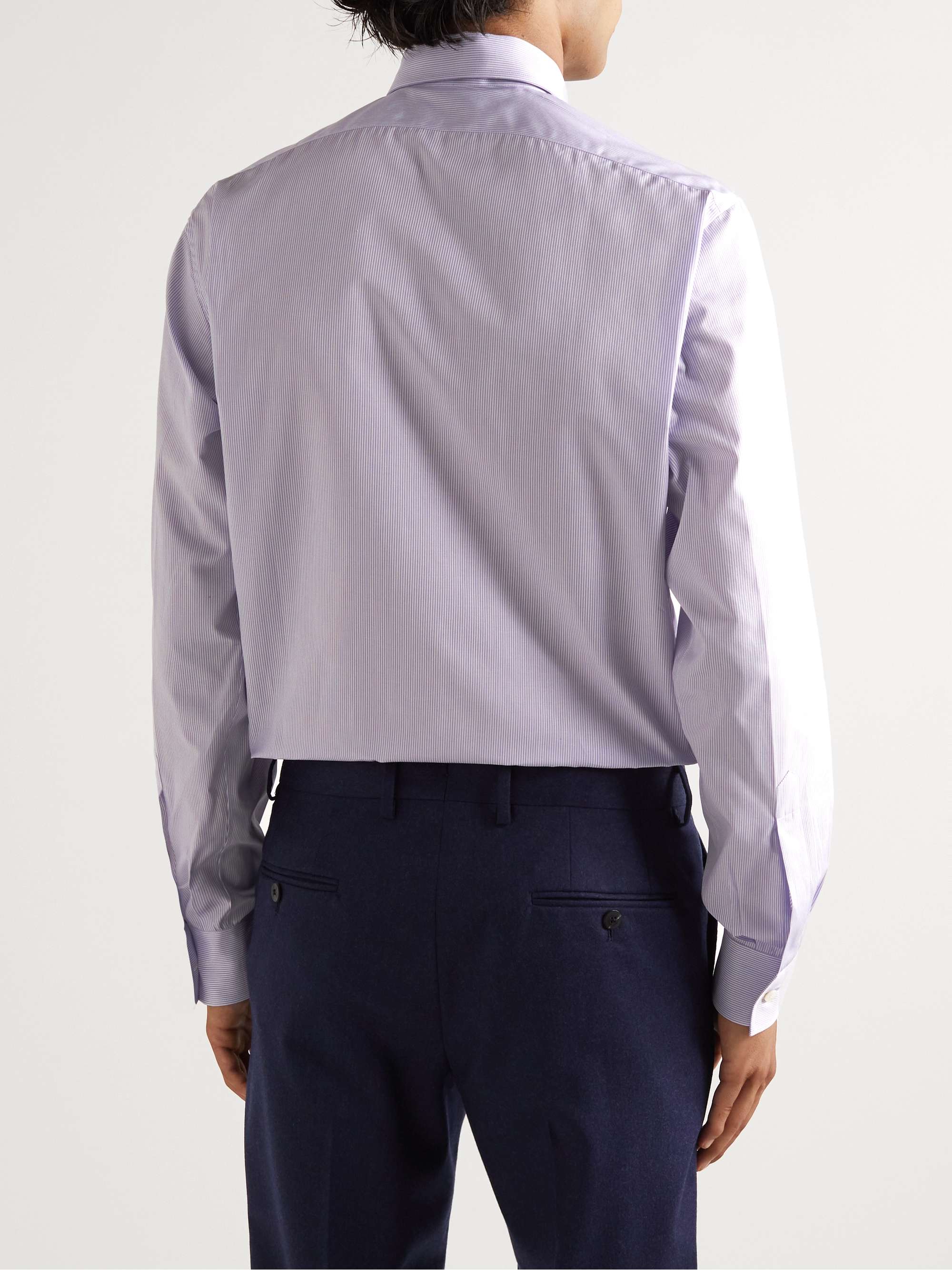 CHARVET Double Striped Cotton-Poplin Shirt