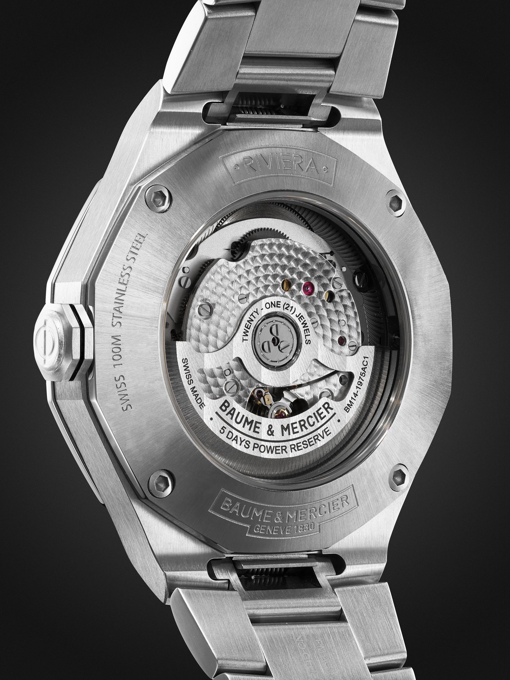BAUME & MERCIER Riviera Baumatic Automatic Moon-Phase 43mm Stainless Steel Watch, Ref. No. 10682