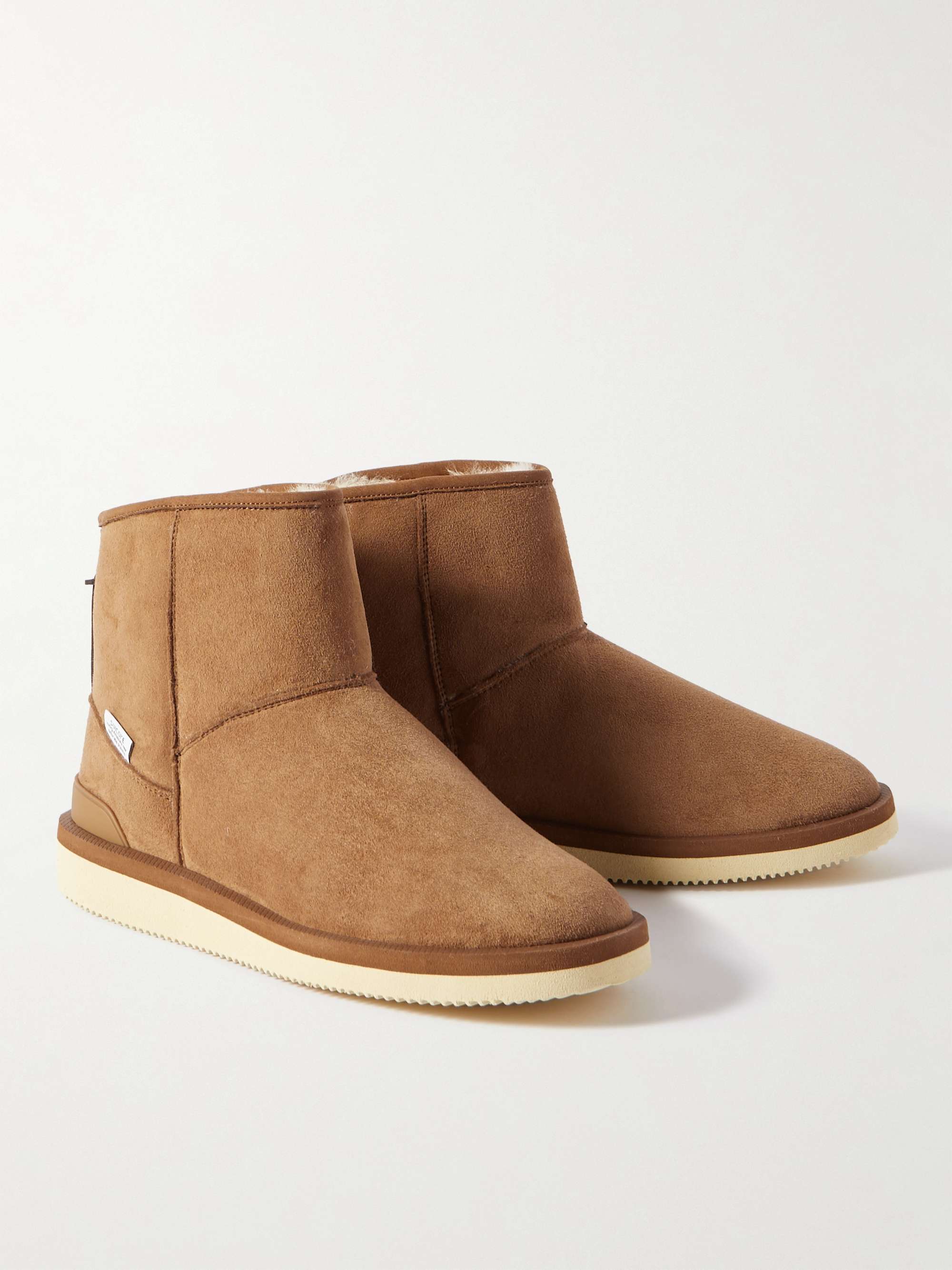 SUICOKE ELS-M2ab-MID Shearling-Lined Suede Boots