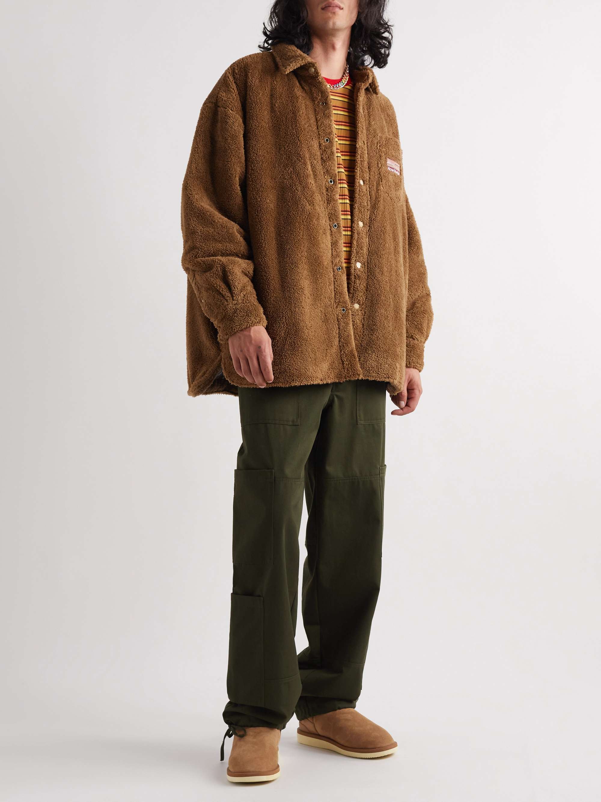 SUICOKE ELS-M2ab-MID Shearling-Lined Suede Boots