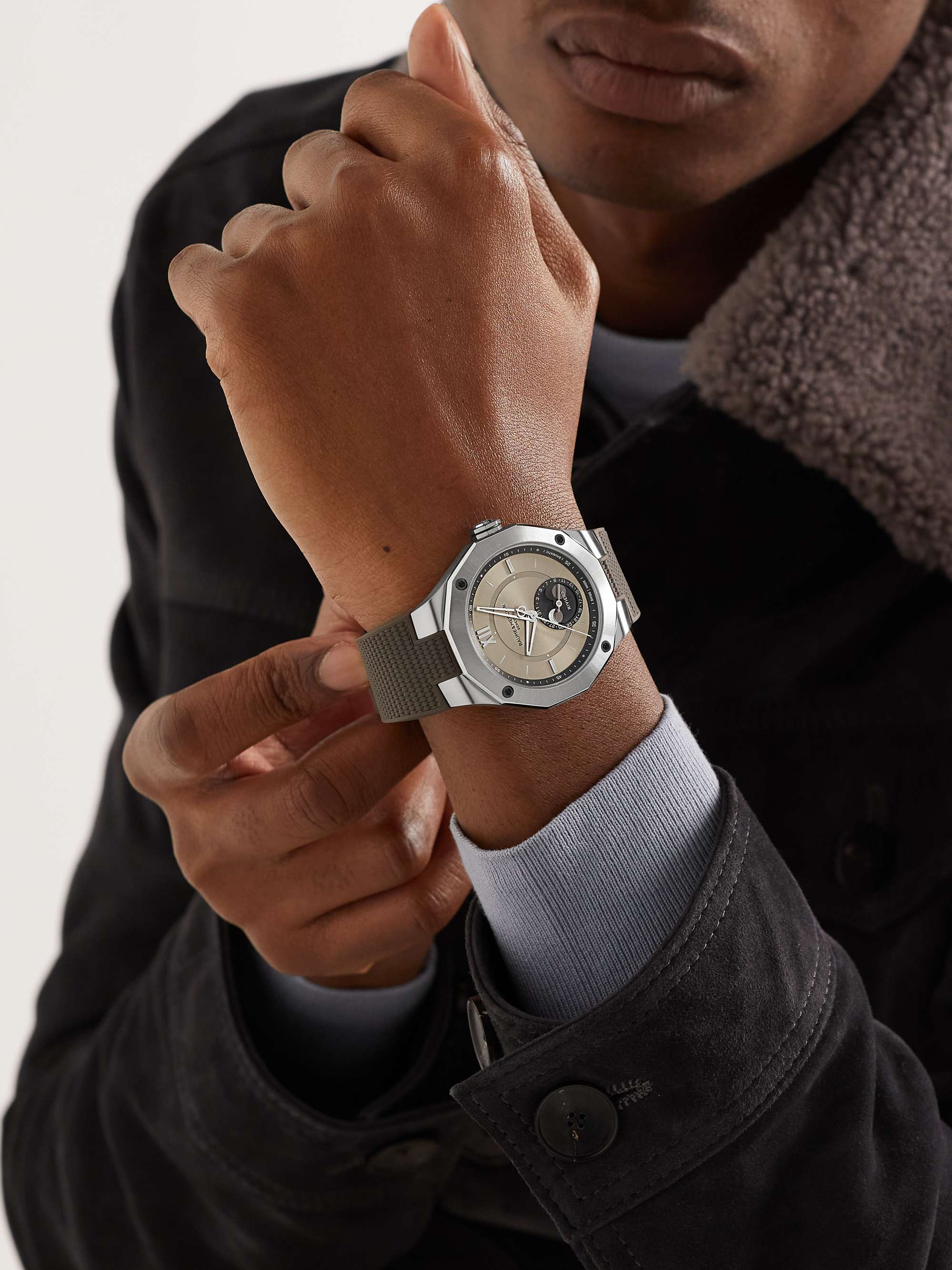 Riviera Automatic Chronograph 43 mm Uhr aus Edelstahl, Ref.-Nr  