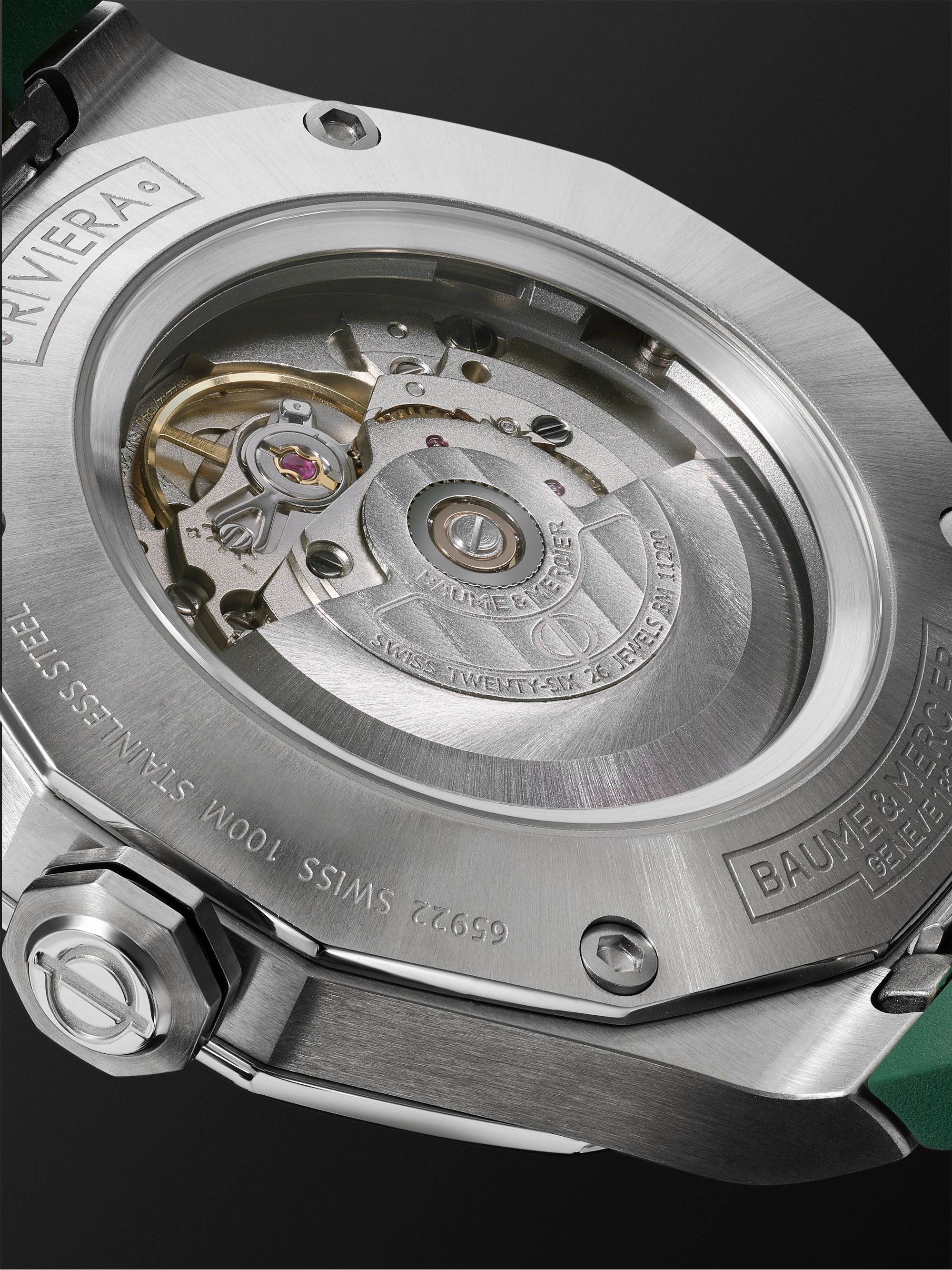 BAUME & MERCIER Riviera Date Automatic 42mm Stainless Steel and Webbing-Panelled Rubber  Watch, Ref. No. M0A10688