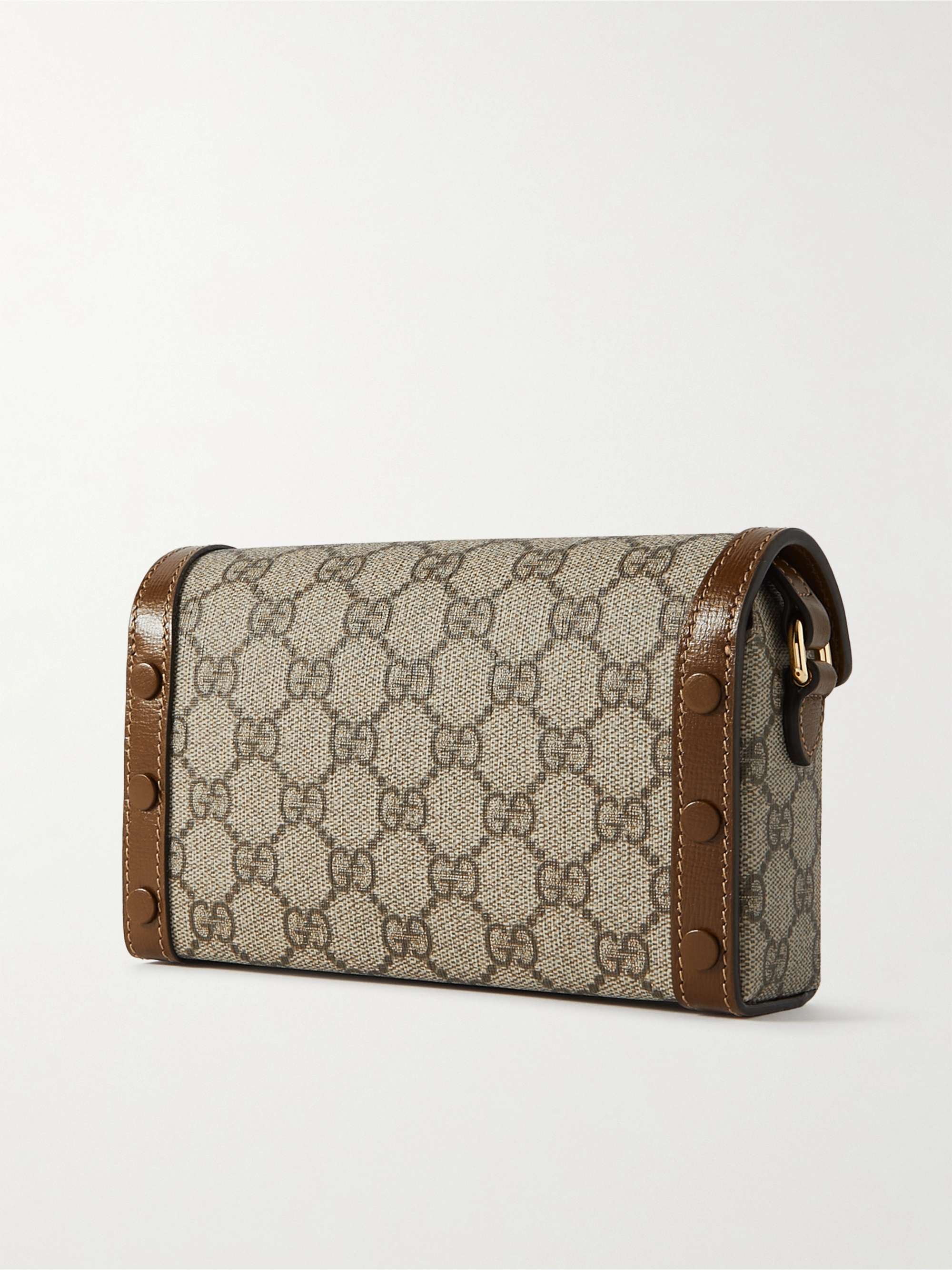 GUCCI Horsebit 1955 Leather-Trimmed Printed Coated-Canvas GUCCI Horsebit 1955 Leather-Trimmed Printed Coated-Canvas