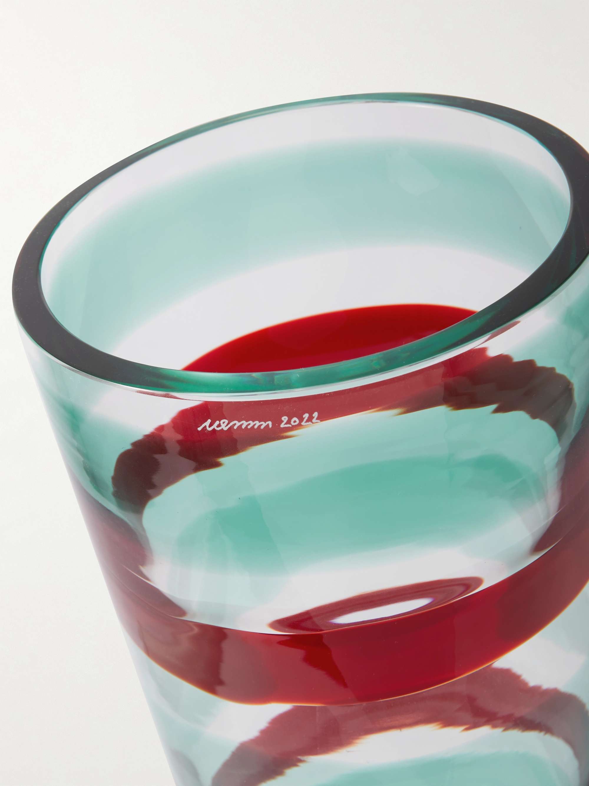 VENINI Patterned Glass Vase
