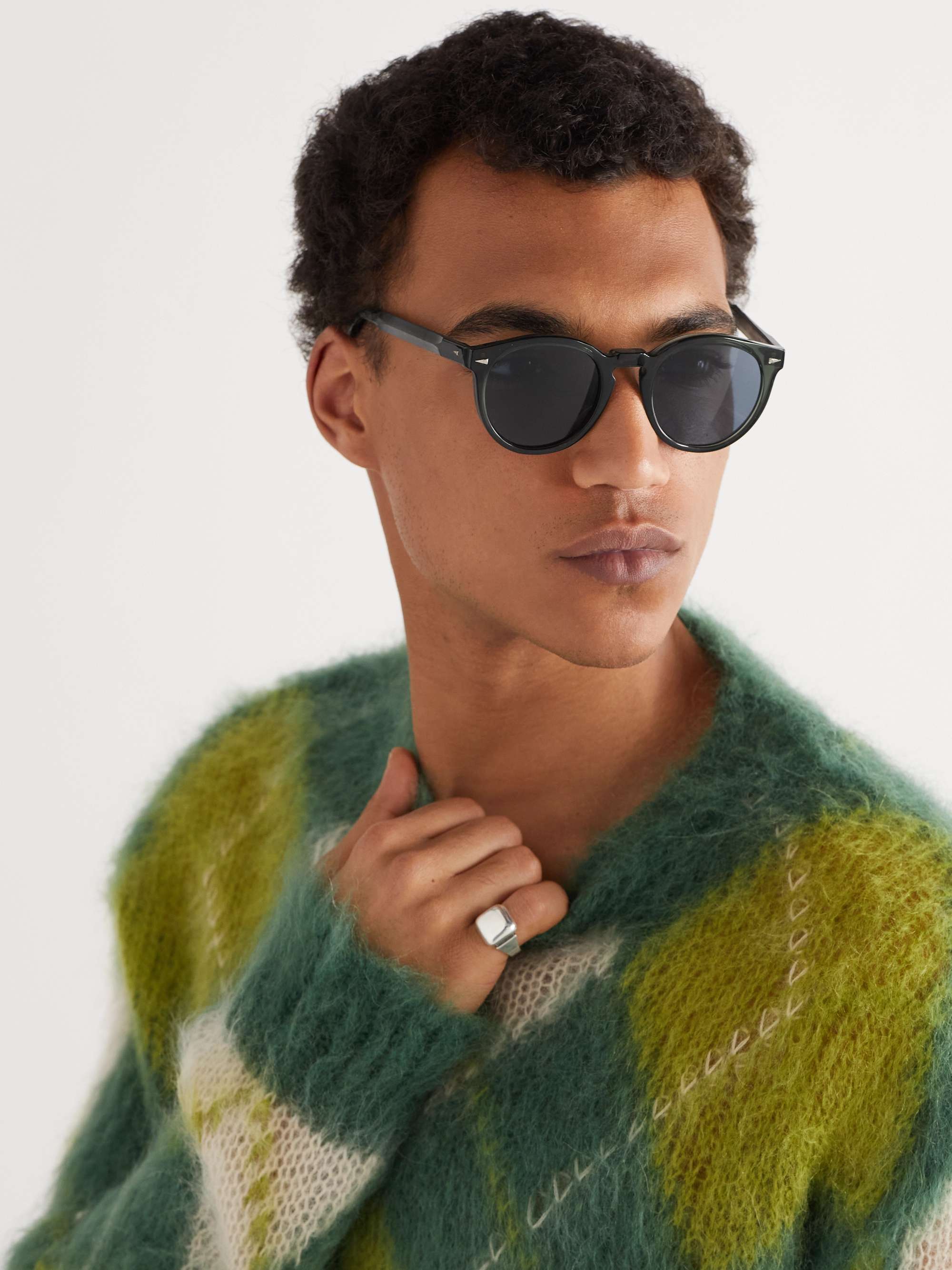 AHLEM St Germain Round-Frame Acetate Sunglasses