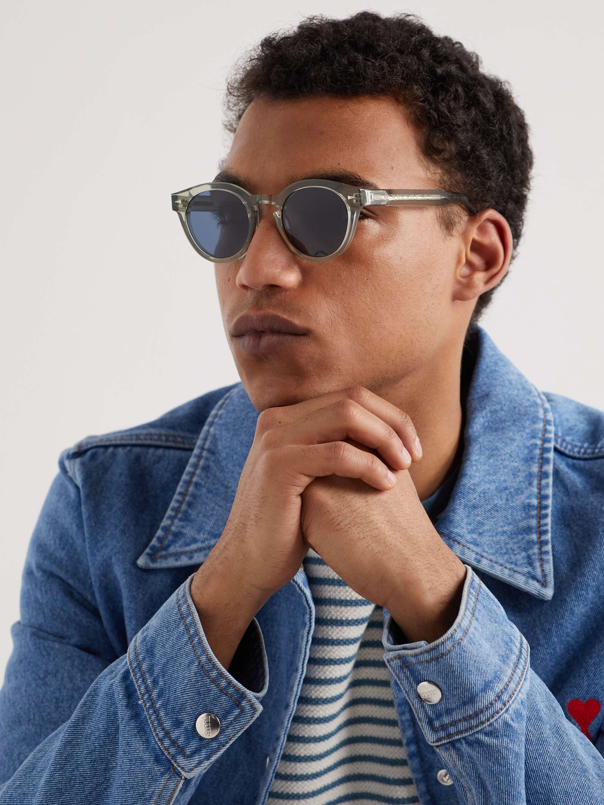 AHLEM Abbesses Round-Frame Acetate Sunglasses