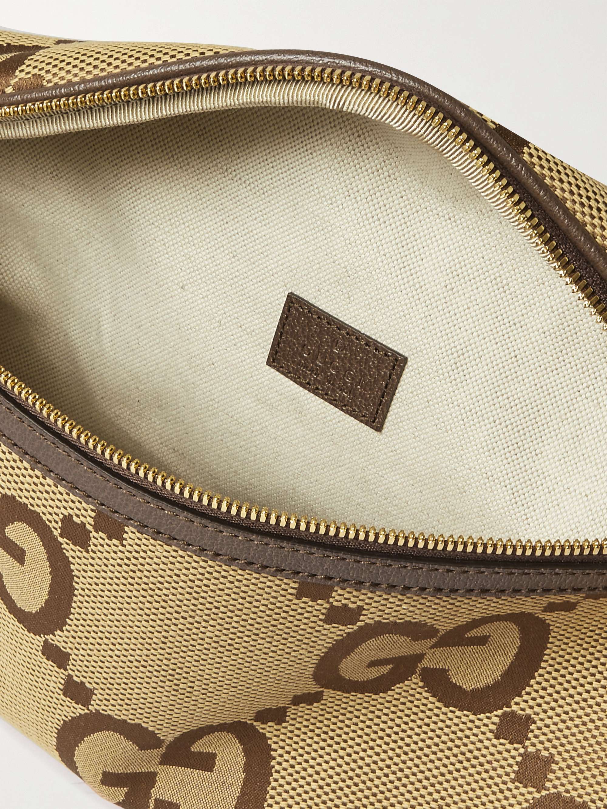 GUCCI Logo-Jacquard Canvas Belt Bag
