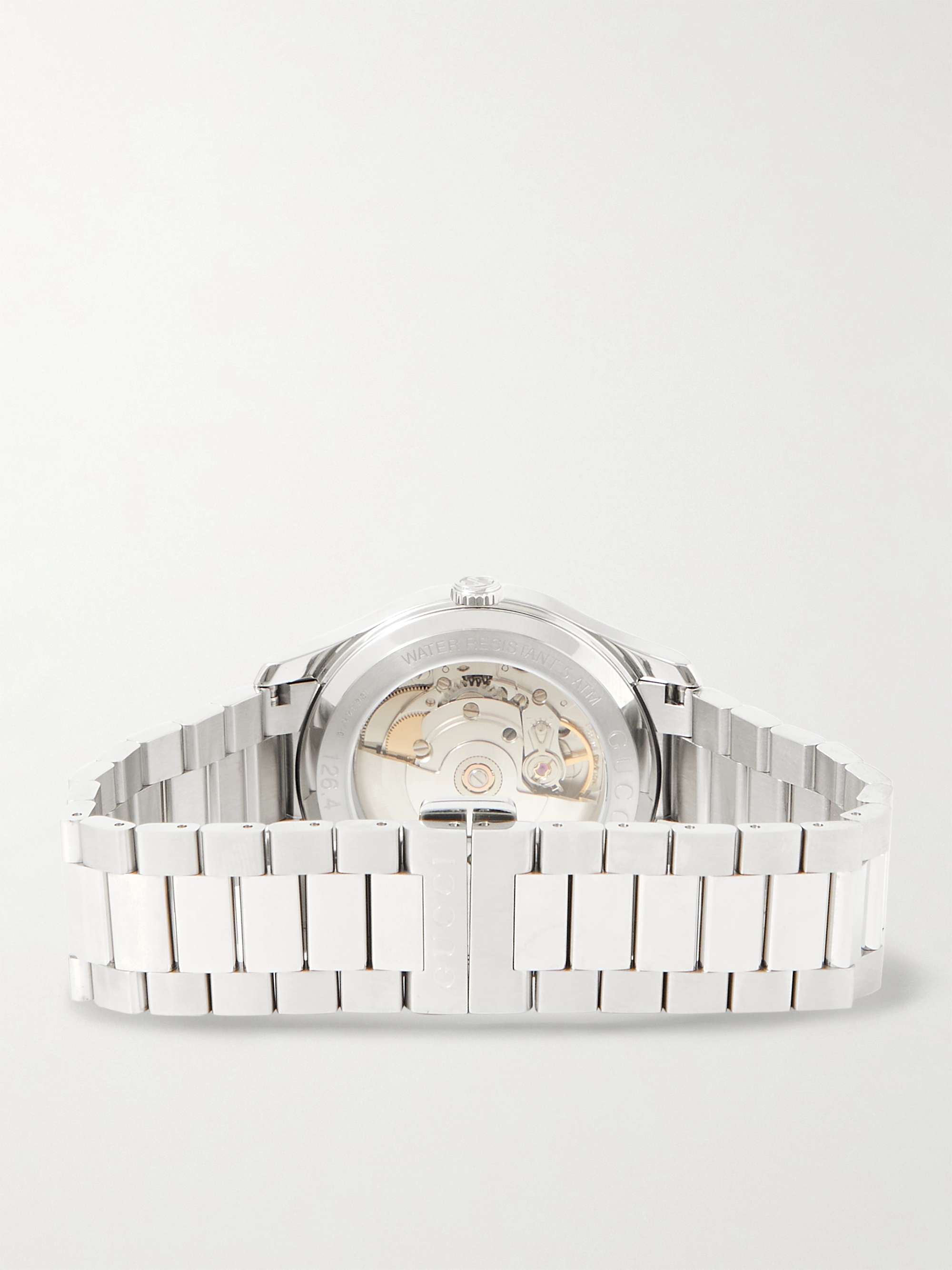 GUCCI G-Timeless Automatic 38mm Stainless Steel Watch