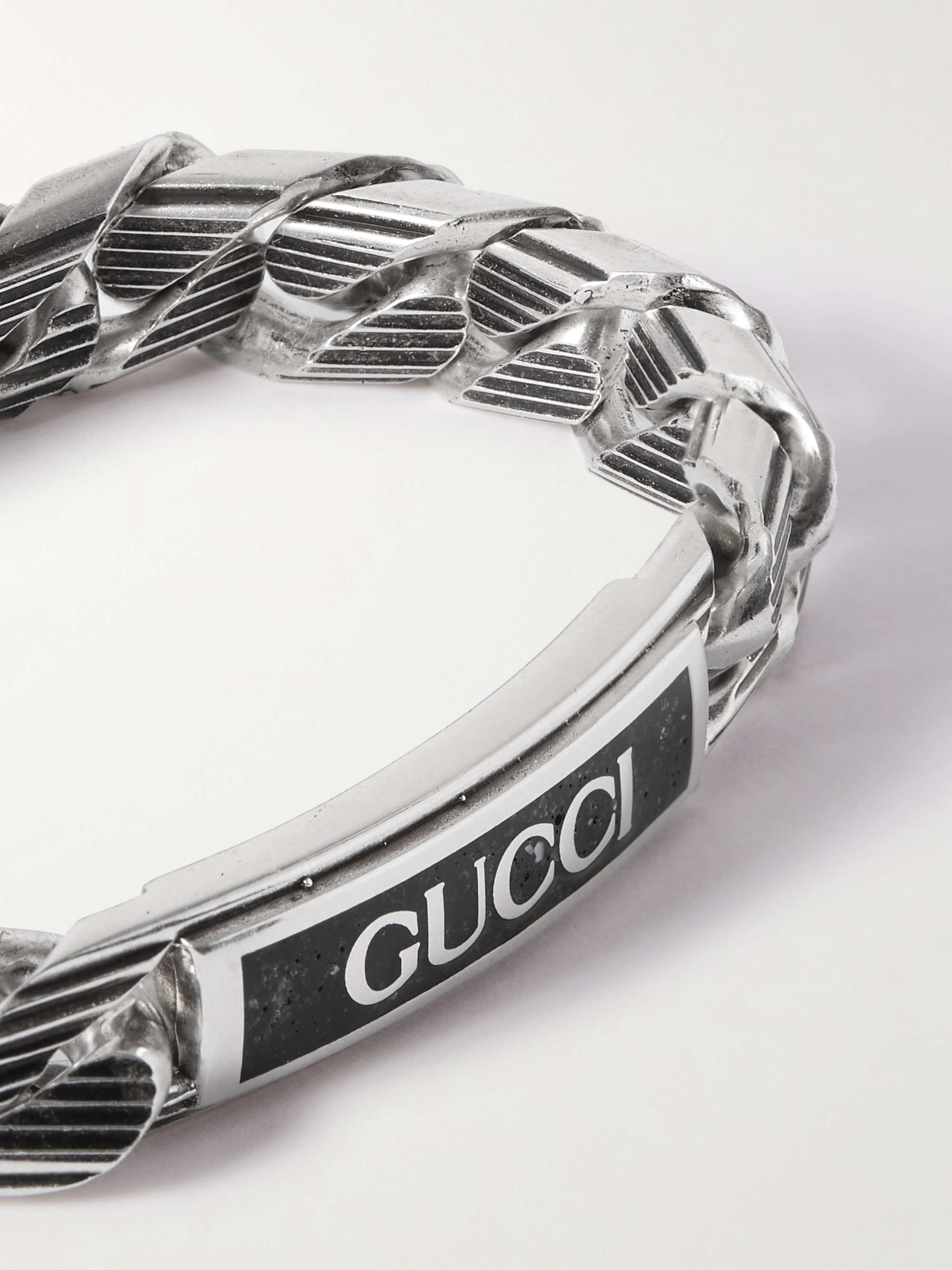 Gucci logo enamel bracelet