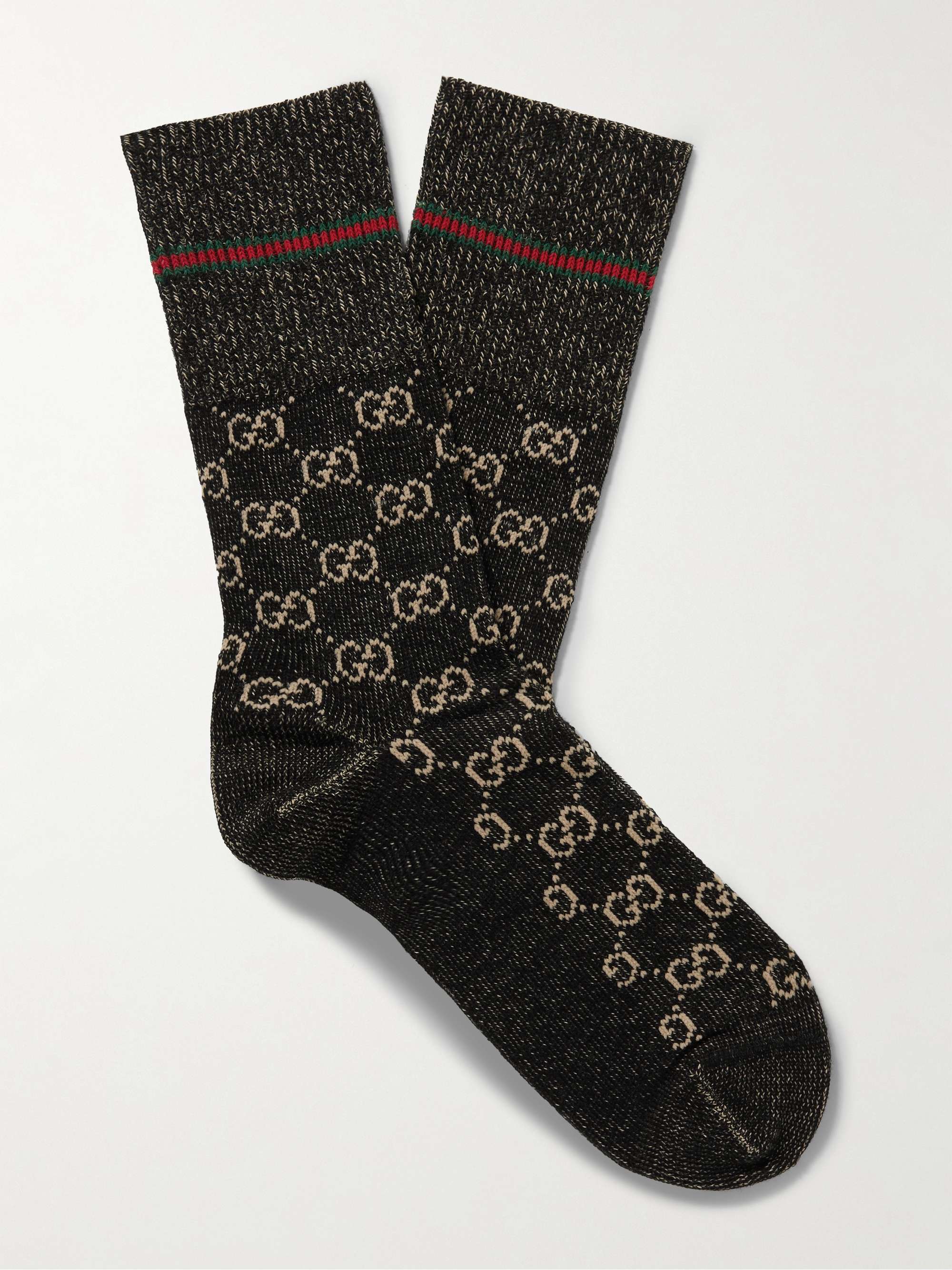 GUCCI Logo-Jacquard Cotton-Blend Socks | MR PORTER GUCCI Logo-Jacquard Cotton-Blend Socks | MR PORTER