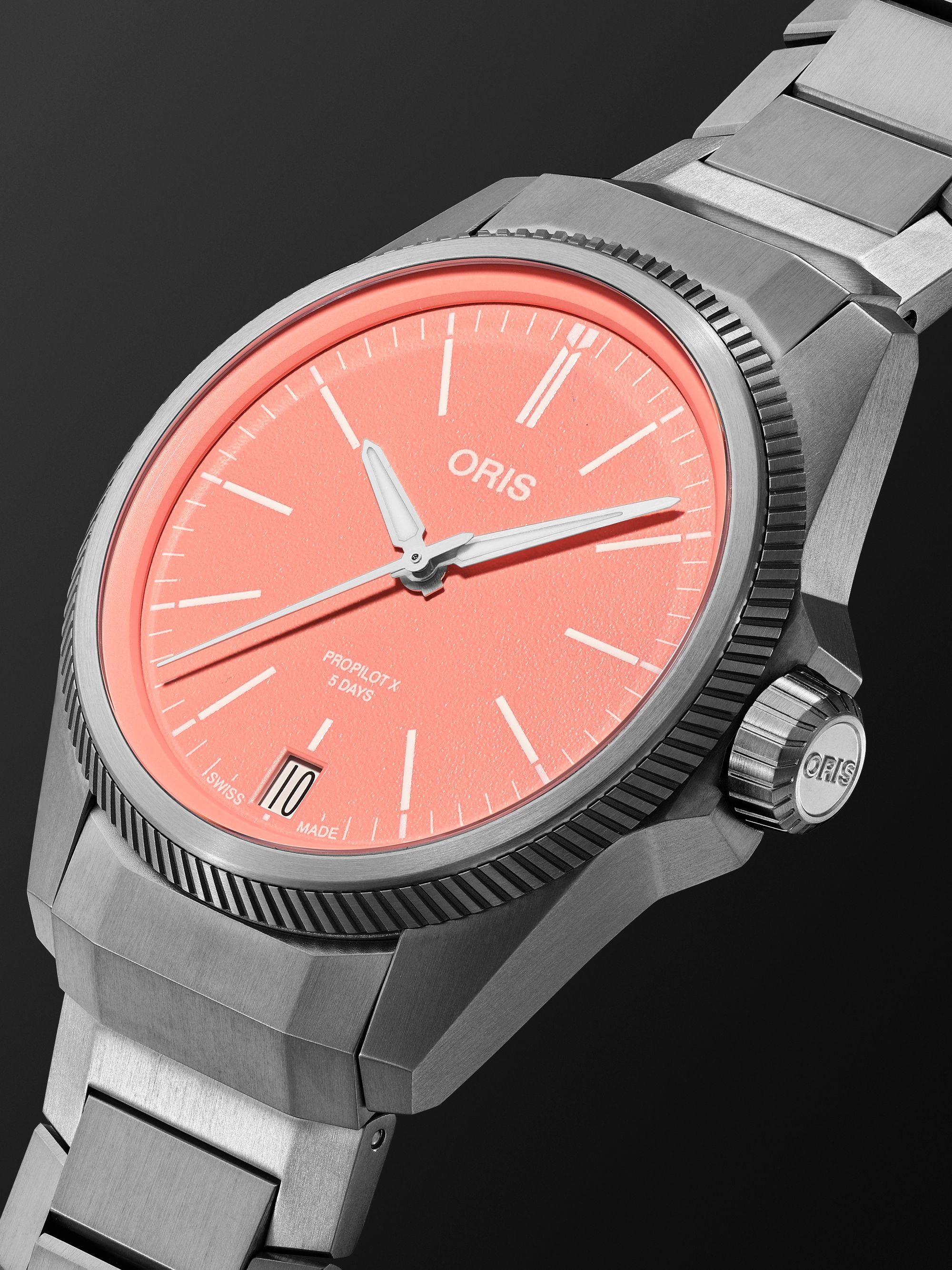 ORIS ProPilot X Calibre 400 Automatic 39mm Titanium Watch, Ref. No. 	400 7778 7158 7 20 01 TLC