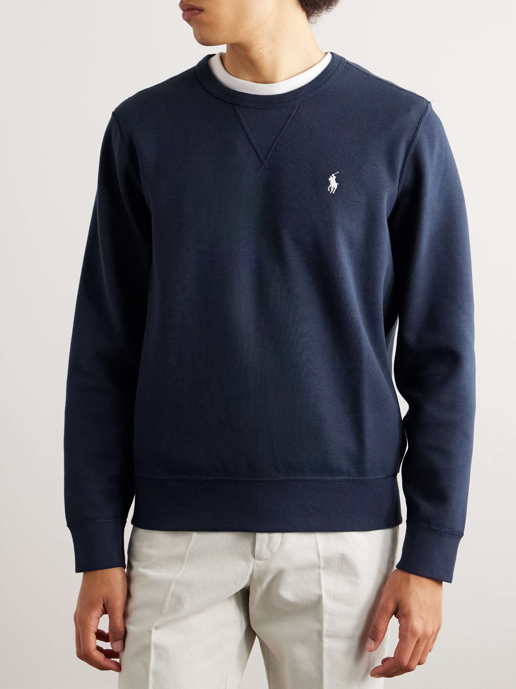 POLO RALPH LAUREN Logo-Embroidered Jersey Sweatshirt