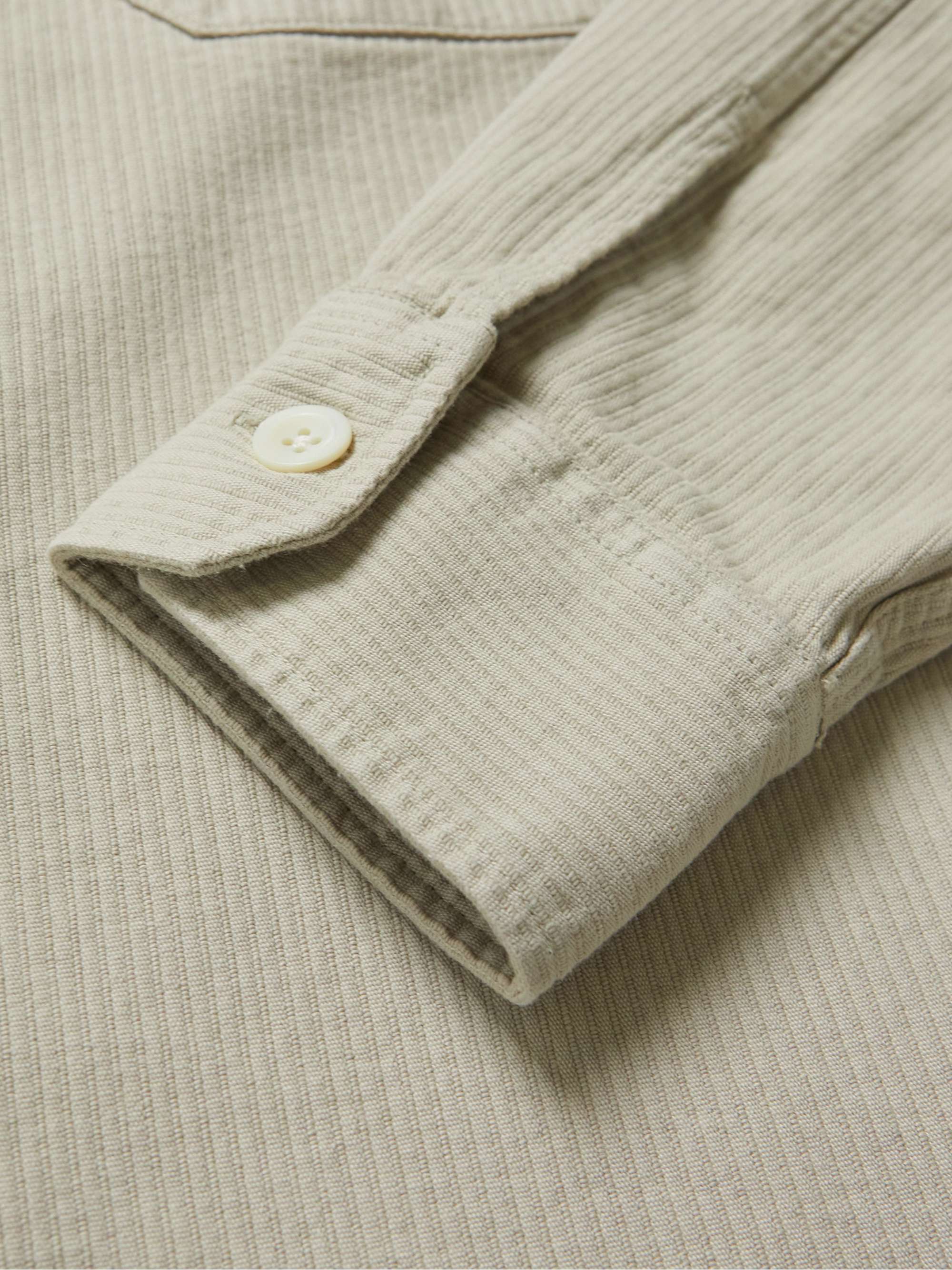 MR P. Garment-Dyed Ribbed Cotton Shirt