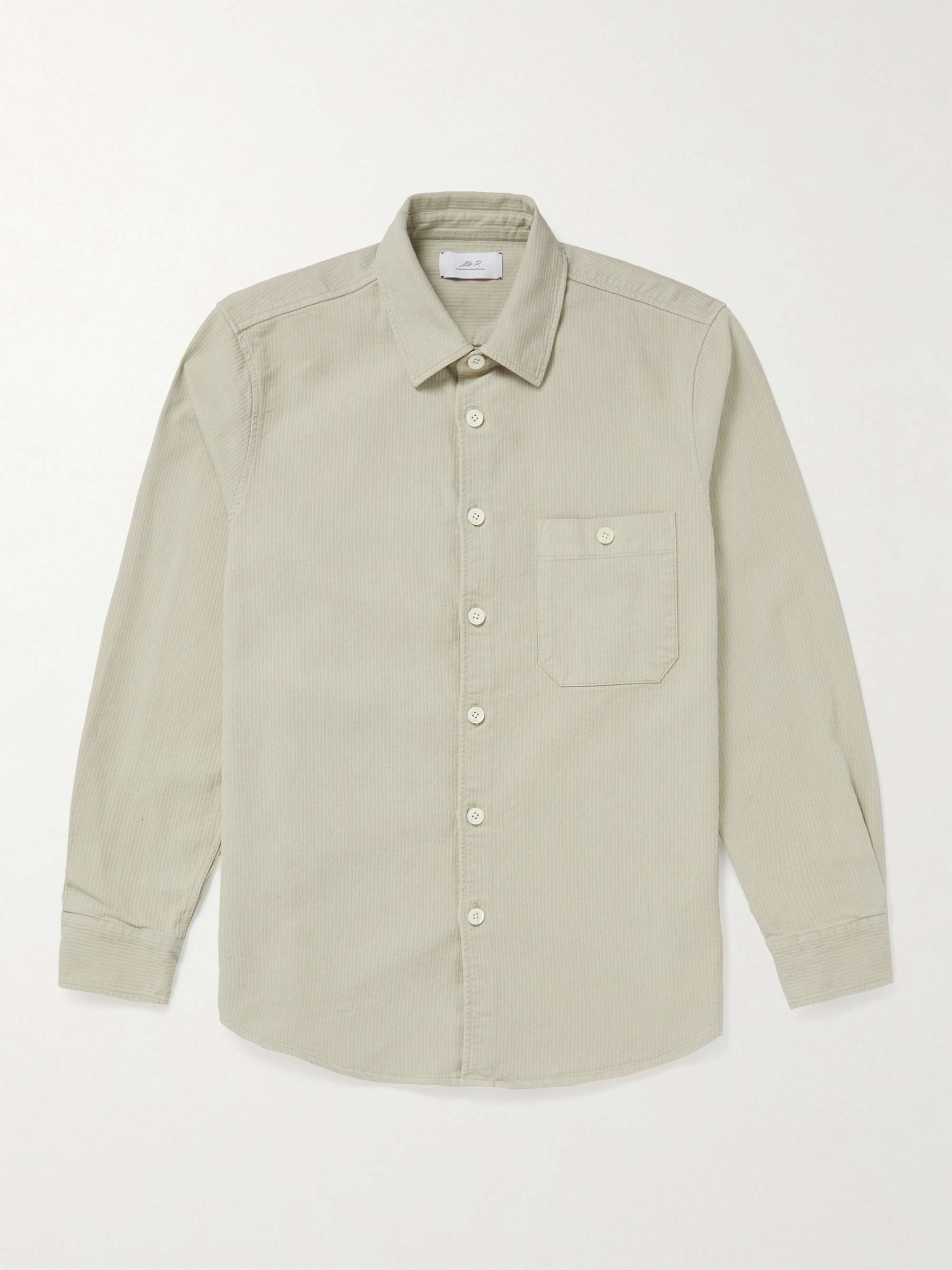 MR P. Garment-Dyed Ribbed Cotton Shirt for Men | MR PORTER