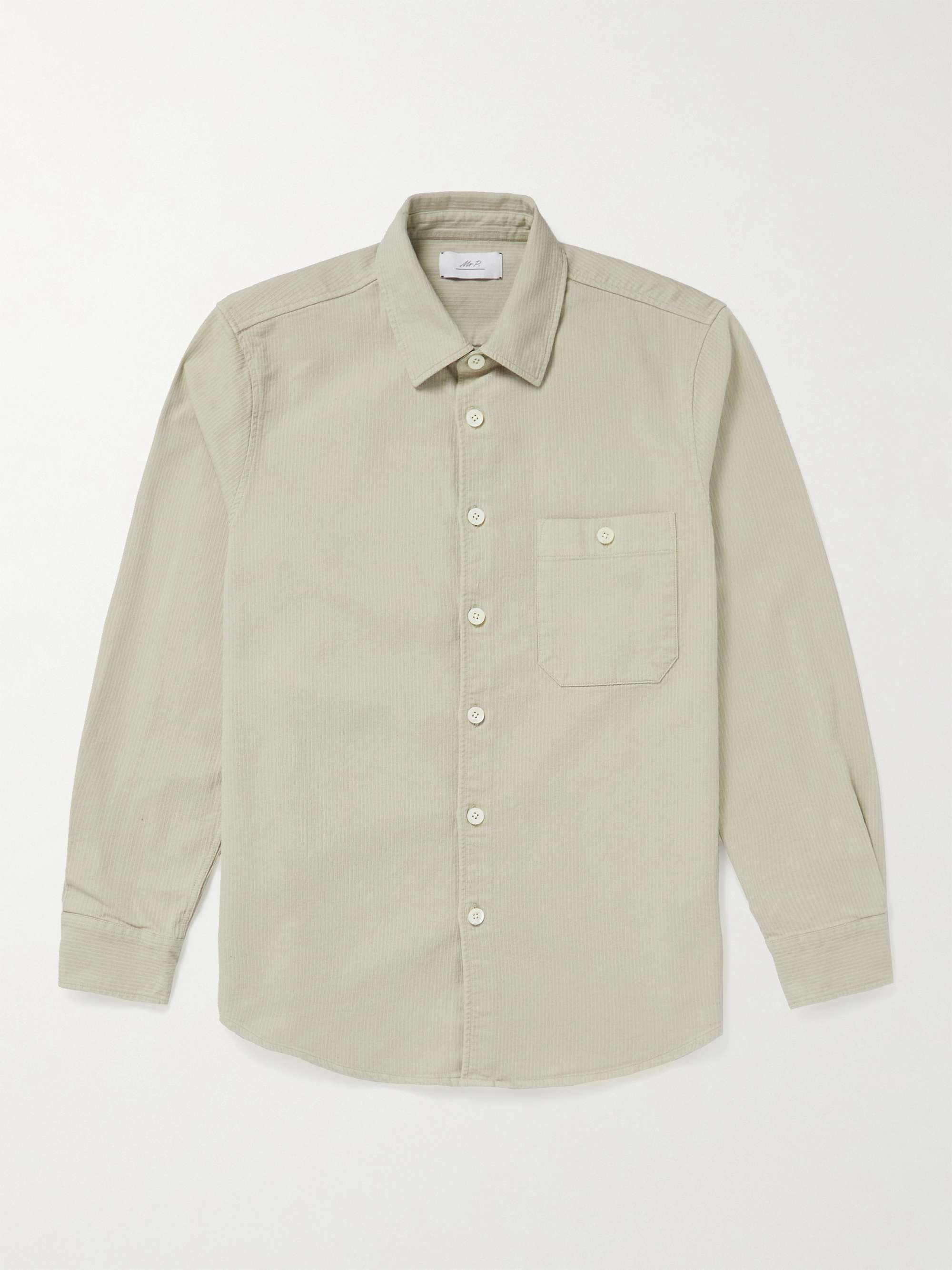 MR P. Garment-Dyed Ribbed Cotton Shirt