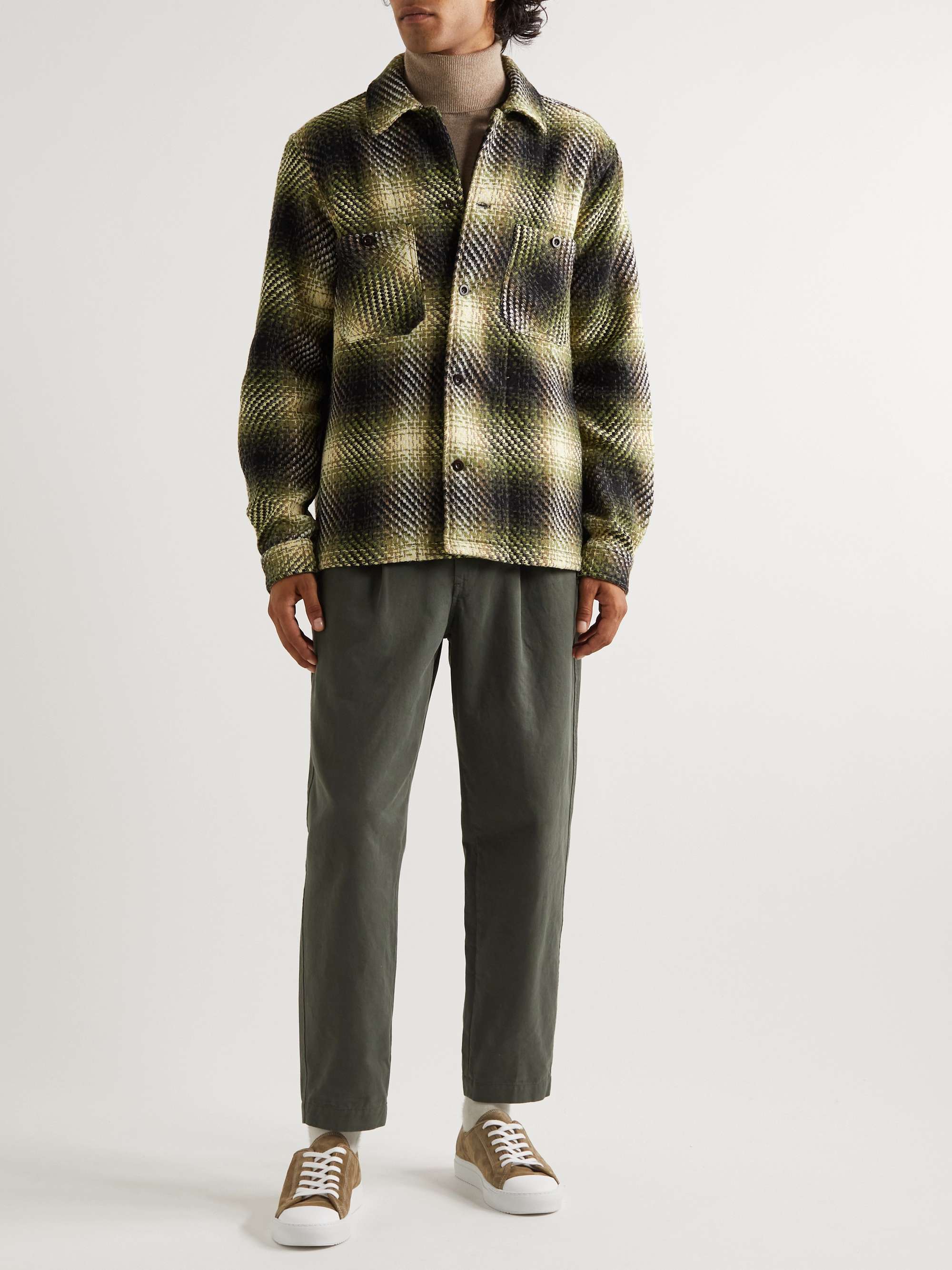 MR P. Checked Tweed Overshirt