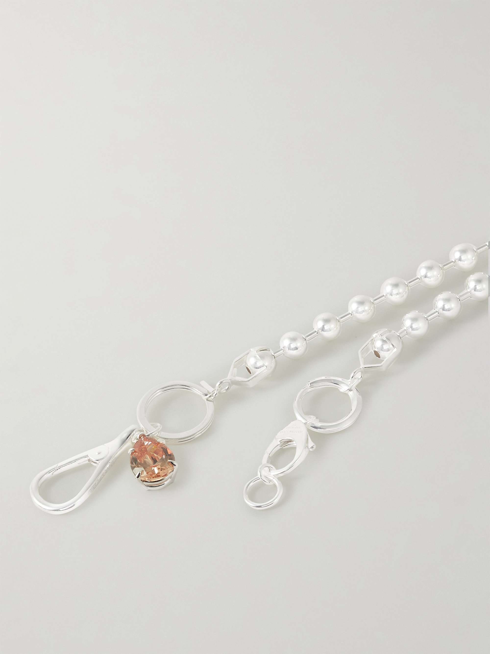 HATTON LABS Sterling Silver Cubic Zirconia Trouser Chain