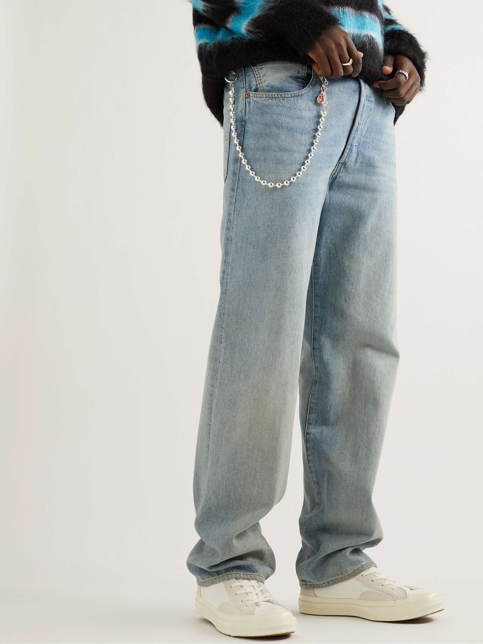 HATTON LABS Sterling Silver Cubic Zirconia Trouser Chain