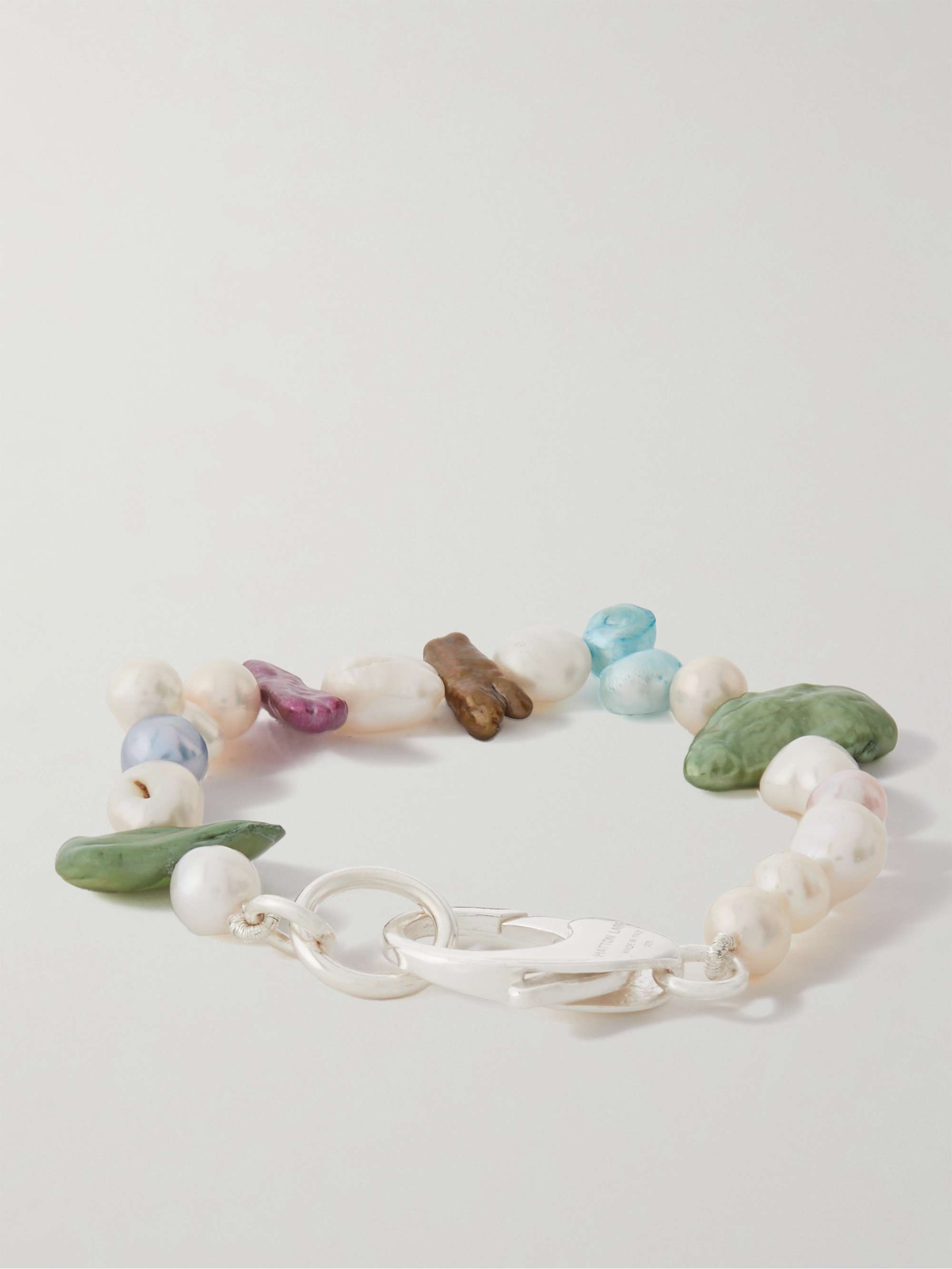 HATTON LABS La Croisette Sterling Silver Pearl Bracelet