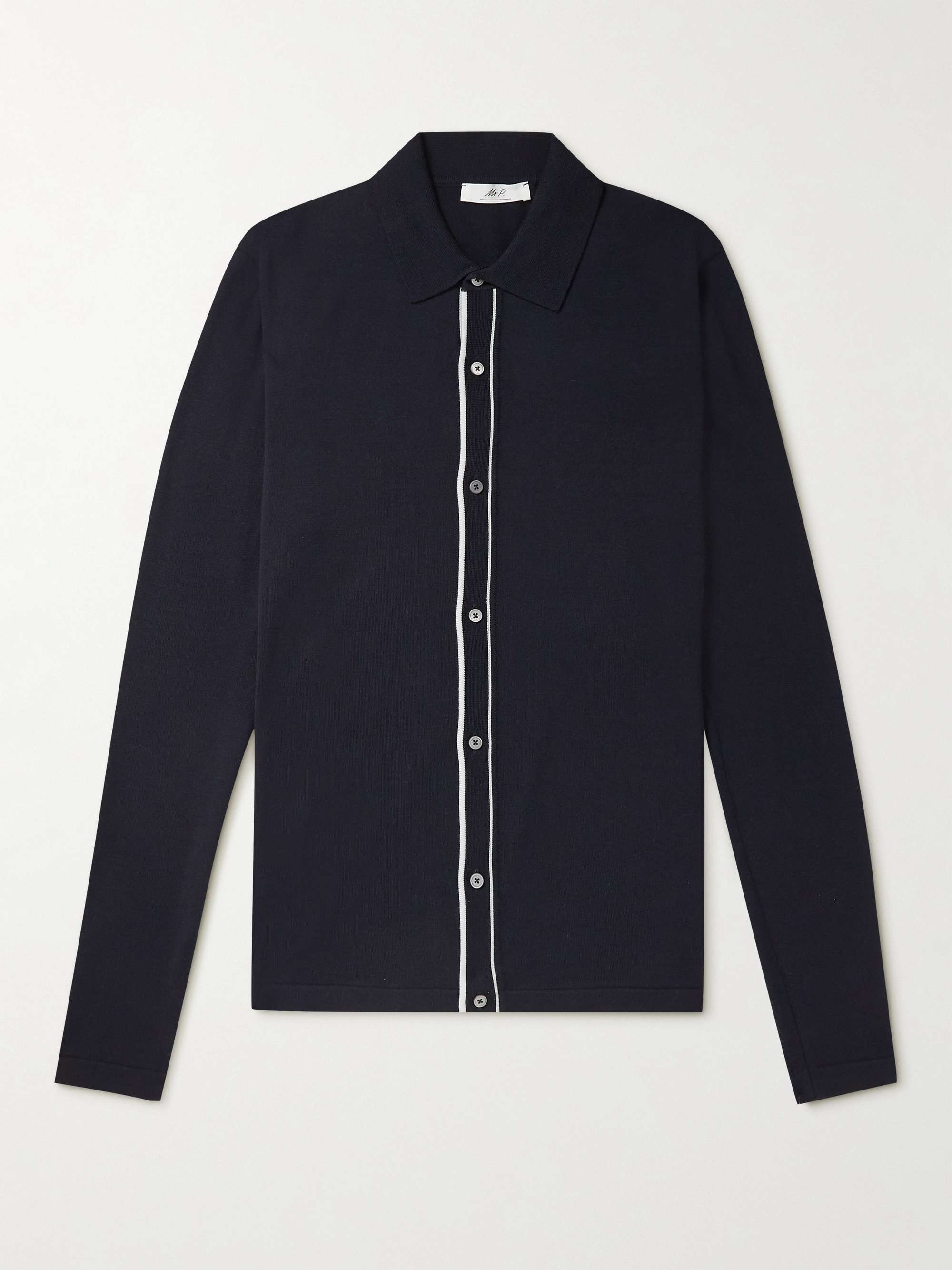 MR P. Contrast-Tipped Wool Shirt