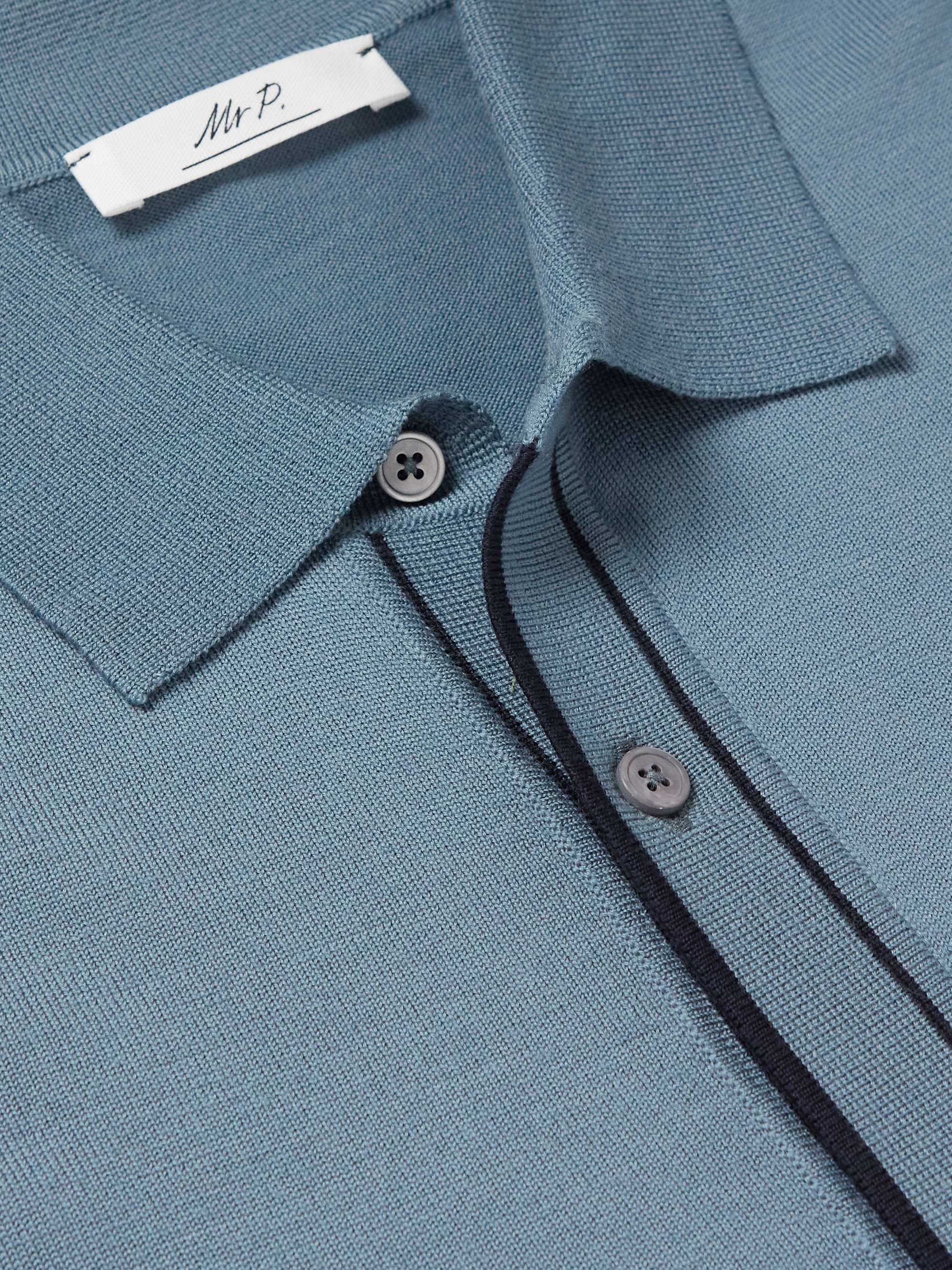 MR P. Contrast-Tipped Wool Shirt