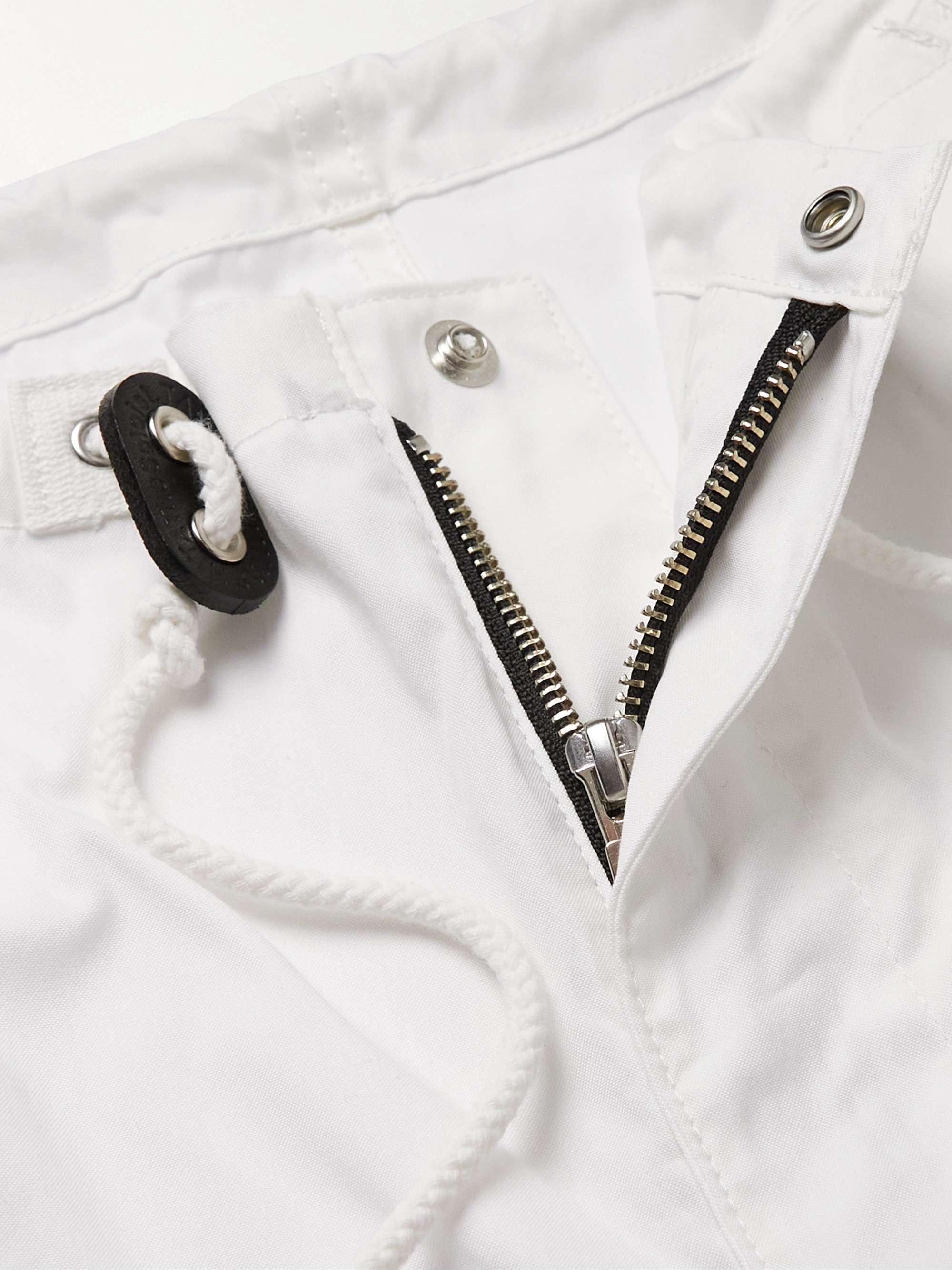 TAKAHIROMIYASHITA THESOLOIST. Wide-Leg Zip-Detailed Appliquéd Canvas Cargo Trousers