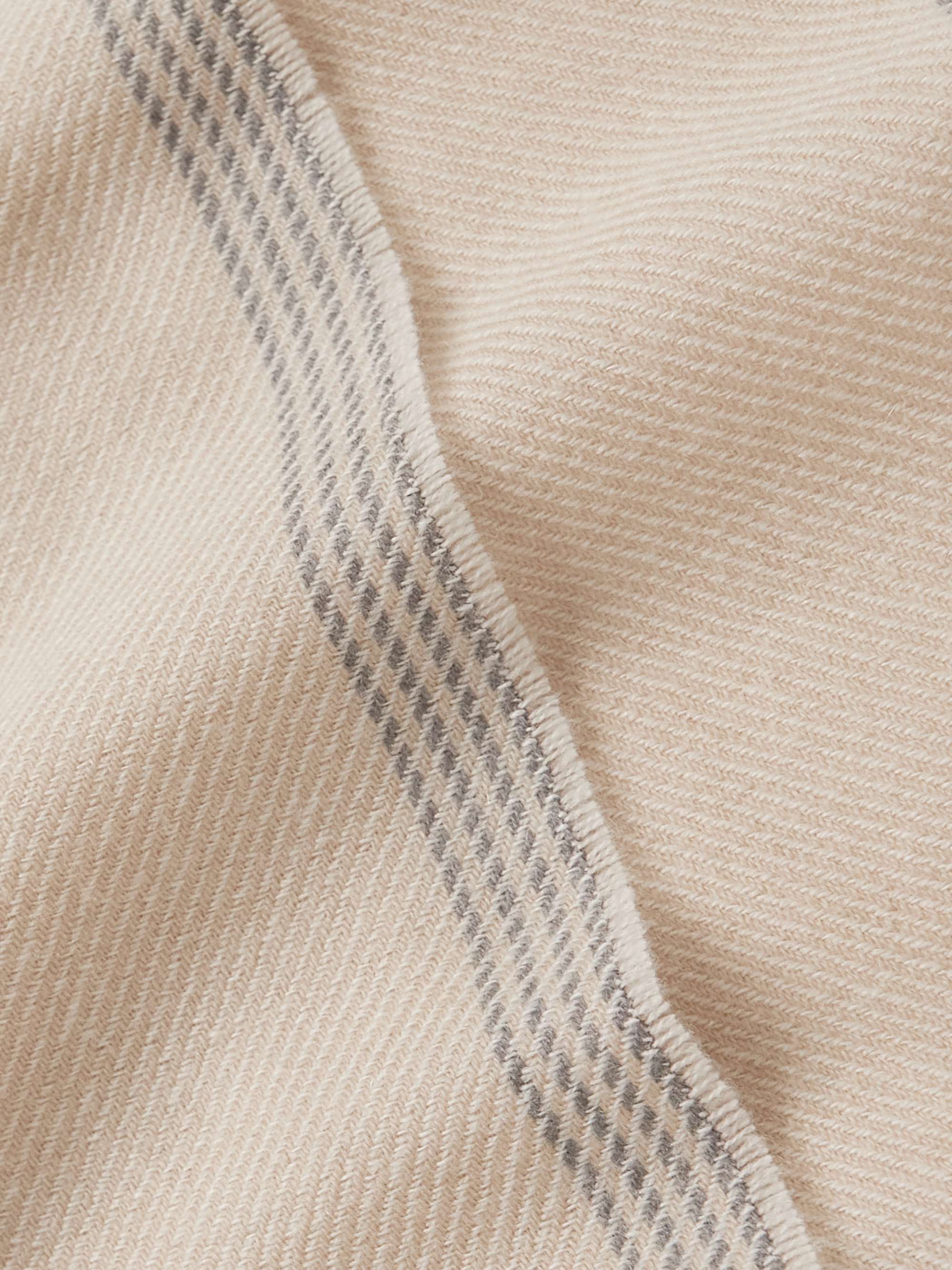 BRUNELLO CUCINELLI Striped Wool and Cashmere-Blend Scarf