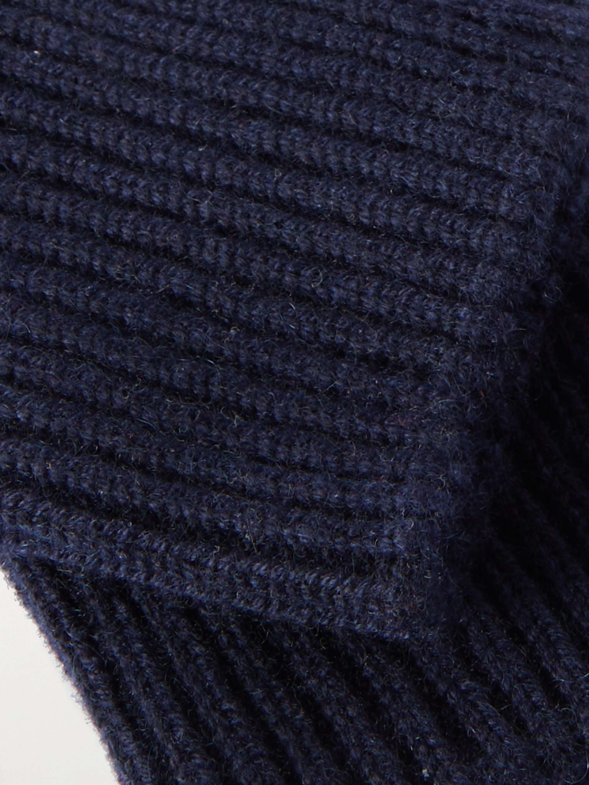 BRUNELLO CUCINELLI Suede-Trimmed Cashmere Gloves