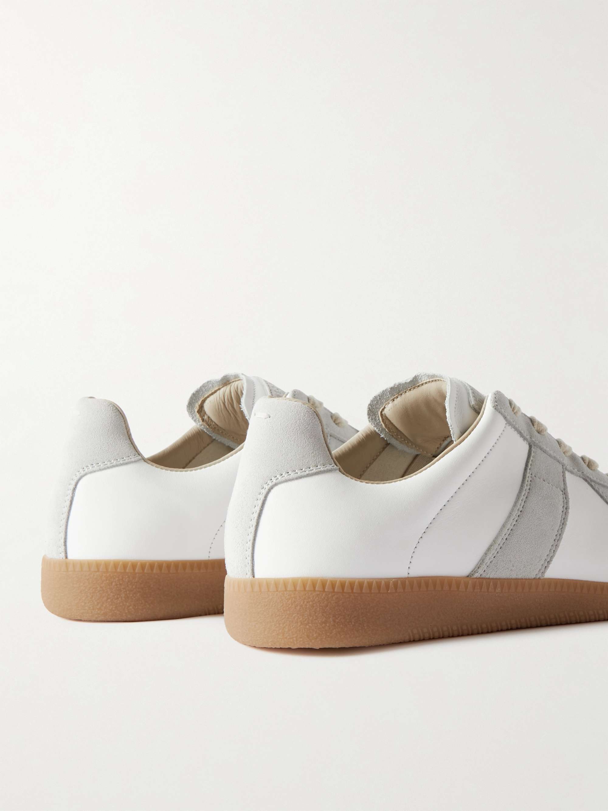 MAISON MARGIELA Replica Leather and Suede Sneakers for Men | MR PORTER