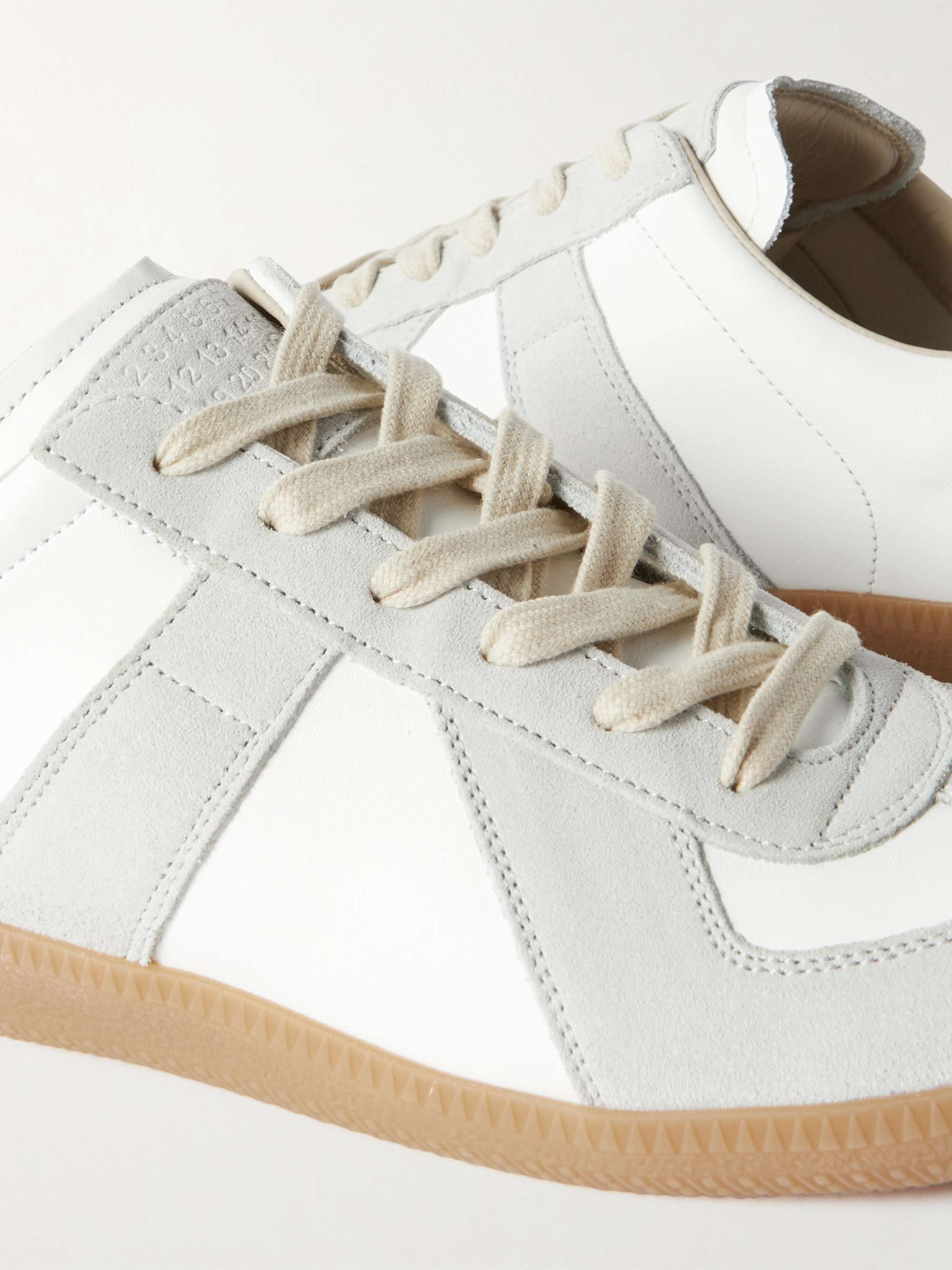 MAISON MARGIELA Replica Leather and Suede Sneakers