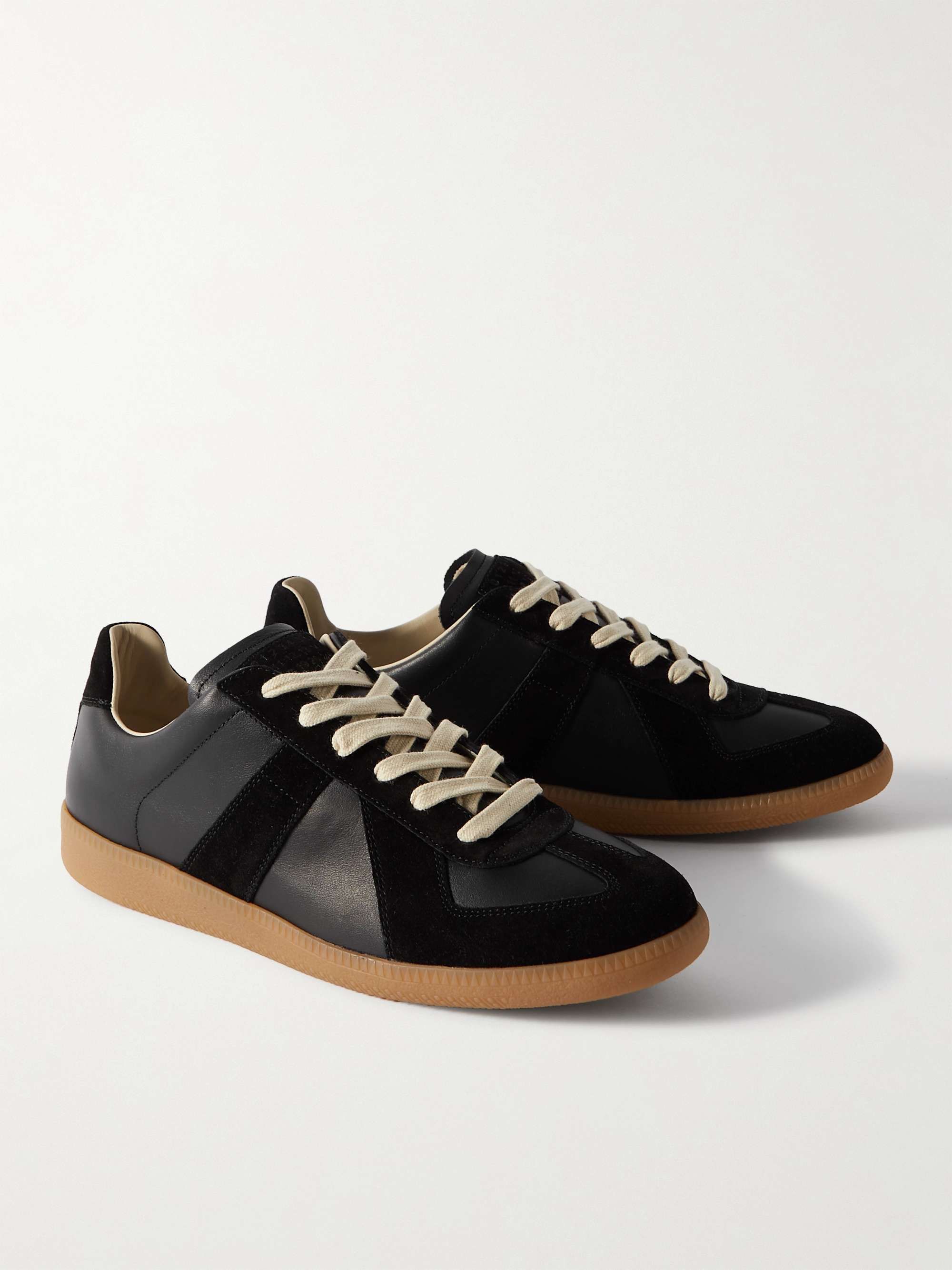 MAISON MARGIELA Replica Leather and Suede Sneakers