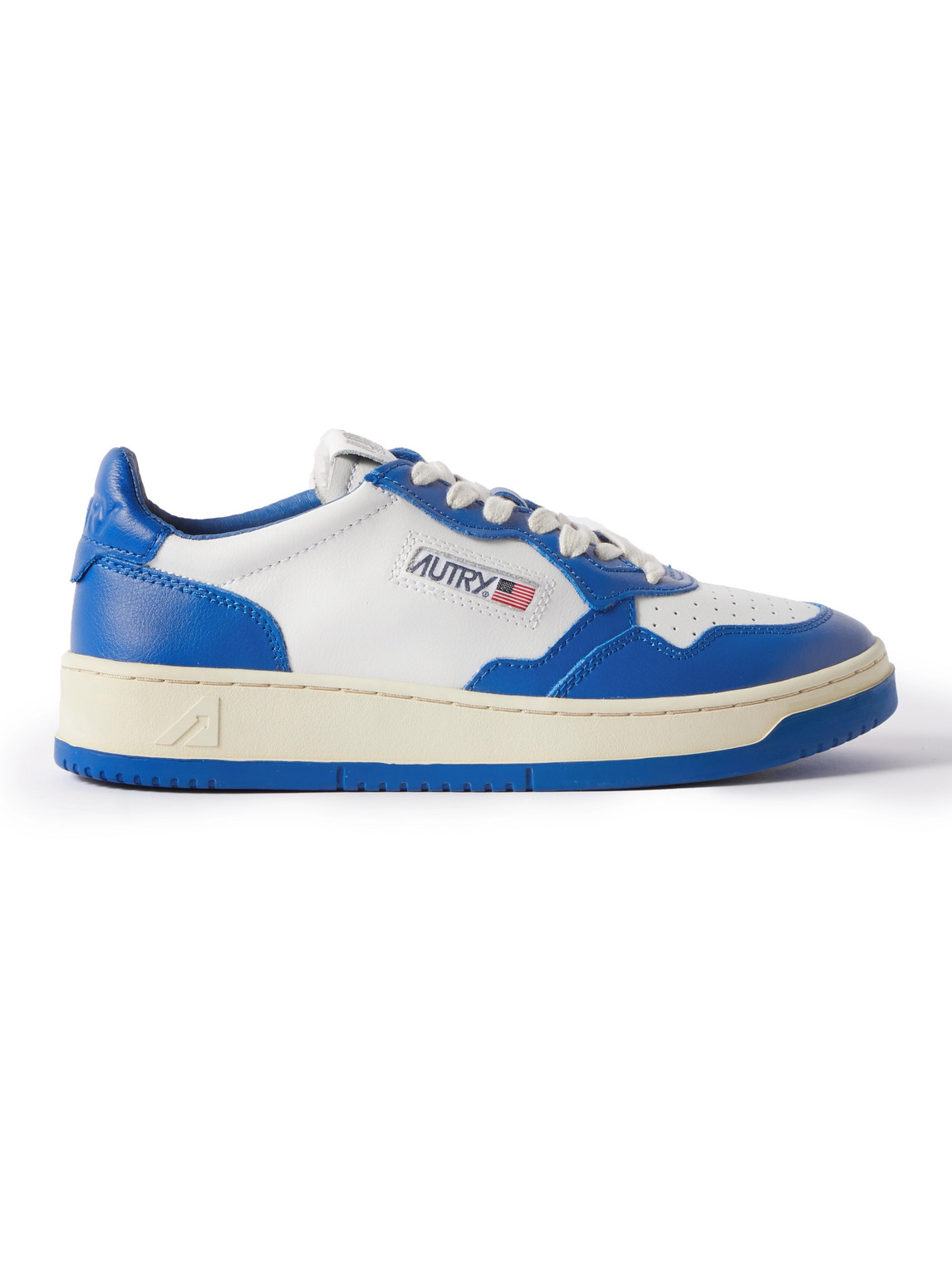 AUTRY MEDALIST TWO-TONE LEATHER SNEAKERS