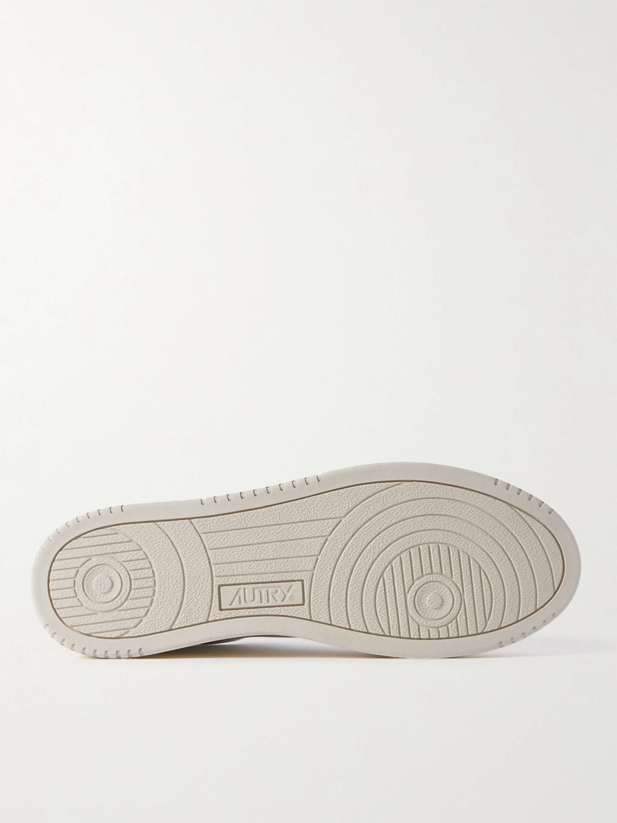AUTRY Suede-Trimmed Perforated Leather Sneakers