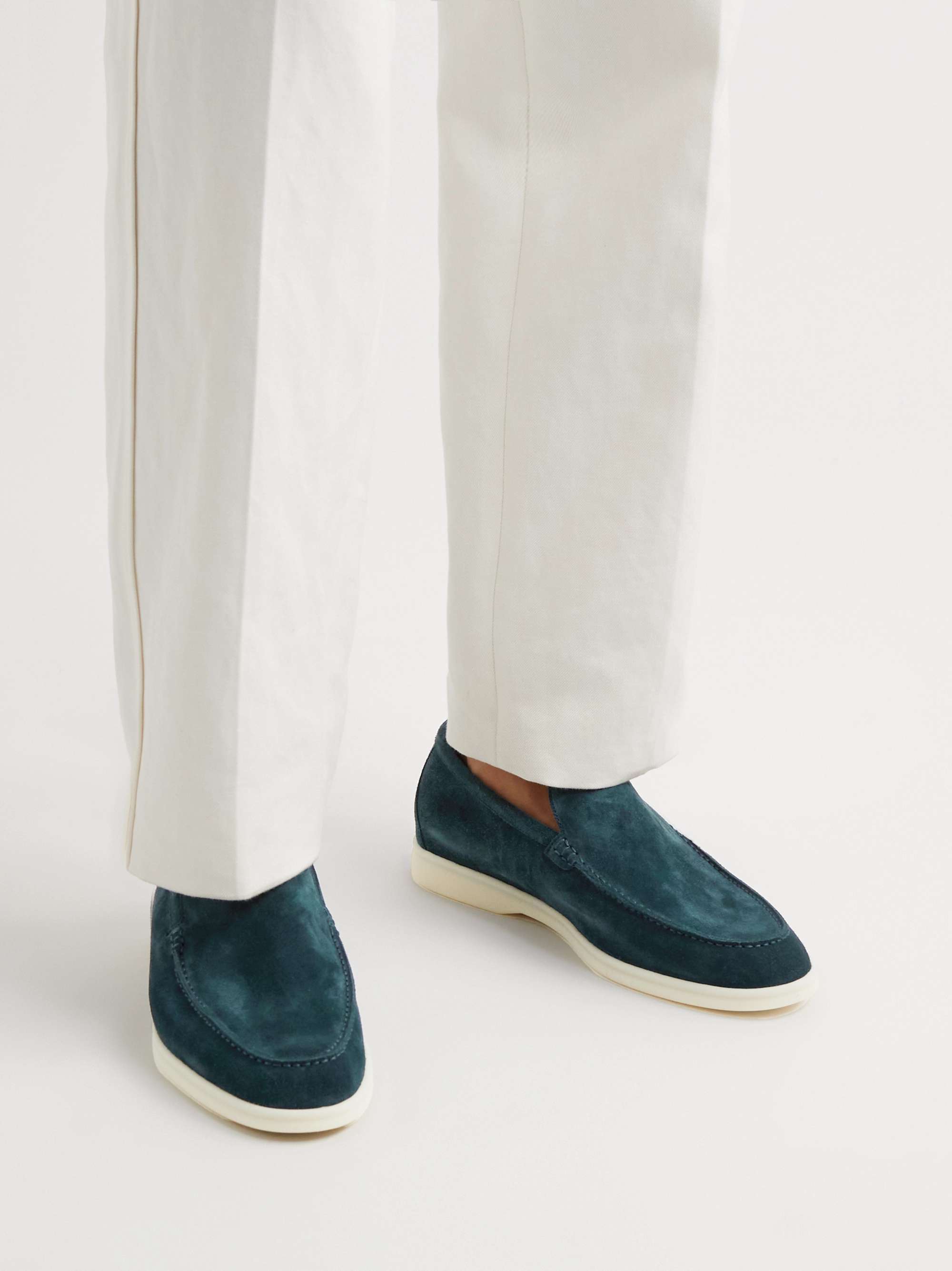 LORO PIANA Summer Walk Suede Loafers