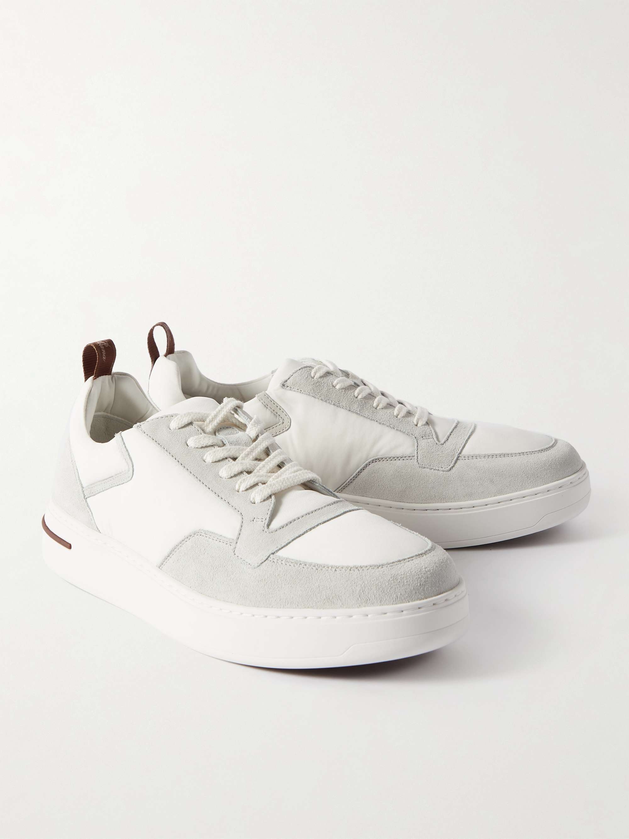 LORO PIANA Newport Suede-Trimmed Shell Sneakers