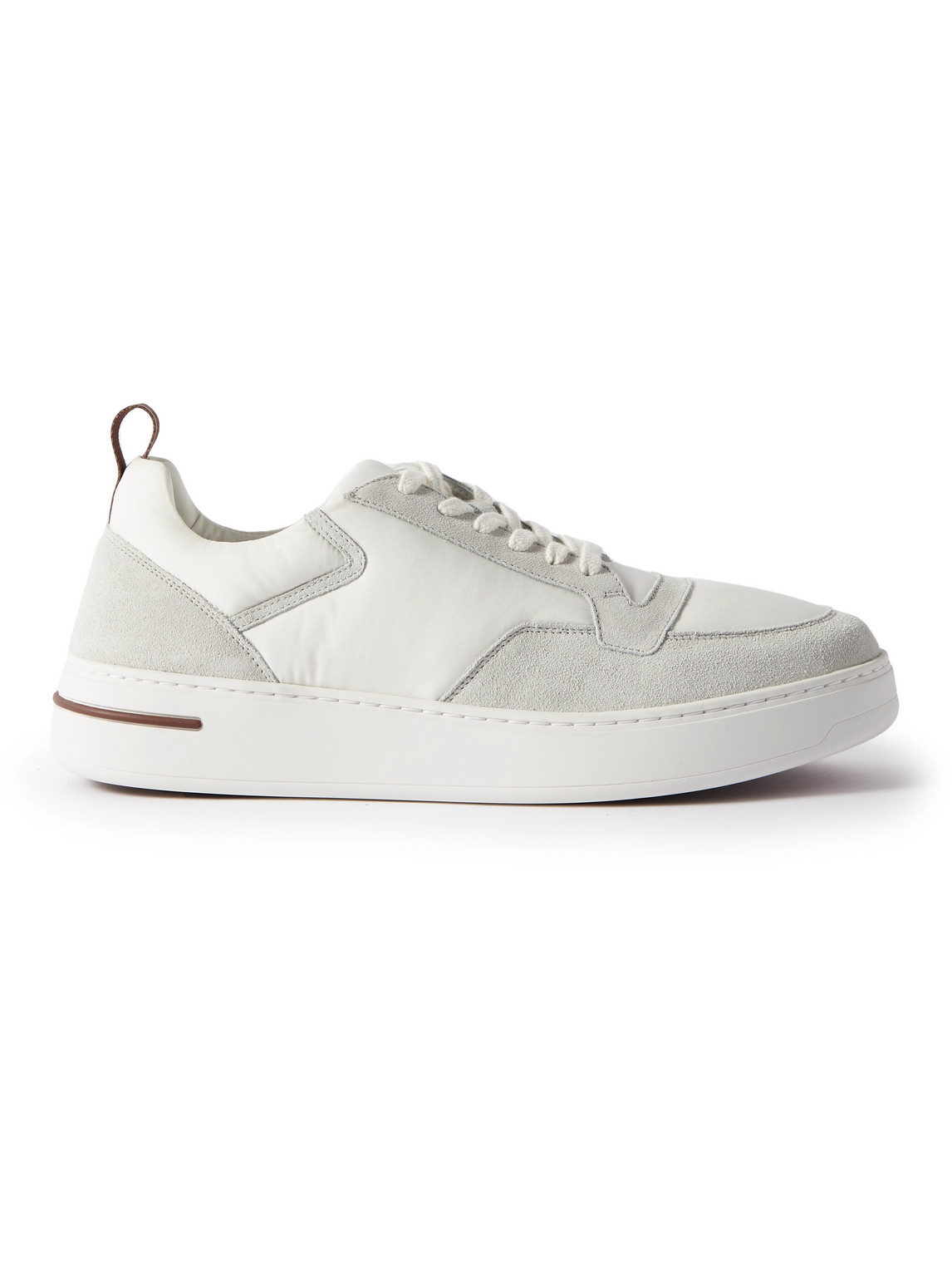 Shop Loro Piana Newport Walk Suede And Shell Sneakers In White